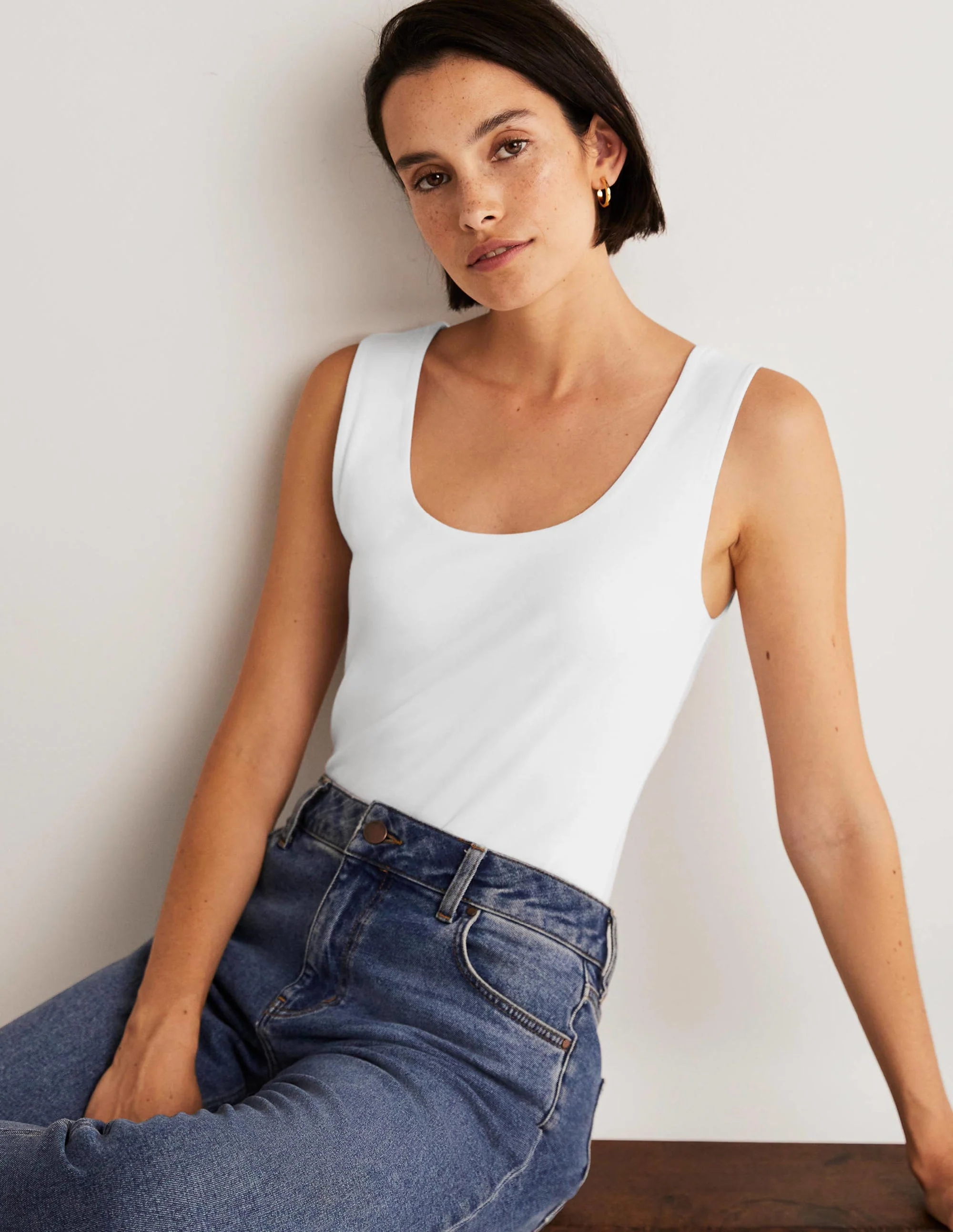 Double Layer Tank-White - Image 4