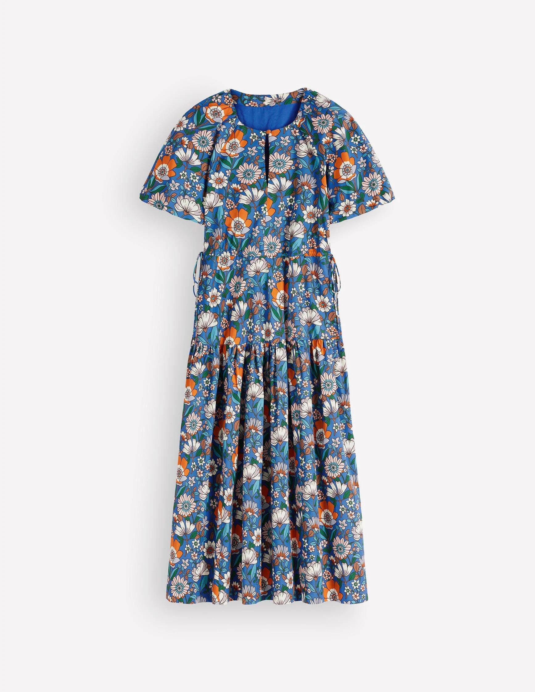 Draw Waist Fashion Dress-Multi, Floral Field - Image 8
