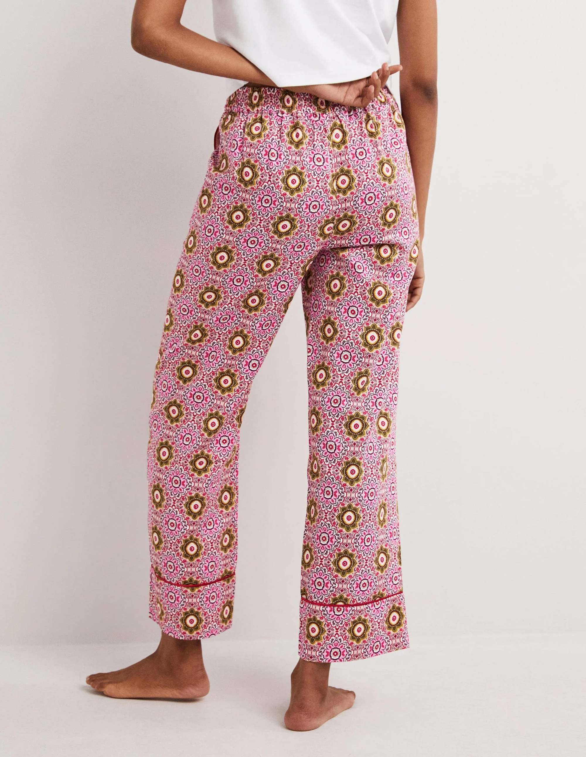 Easy Cotton Sleep Bottoms-Milkshake, Paradise Garden - Image 3