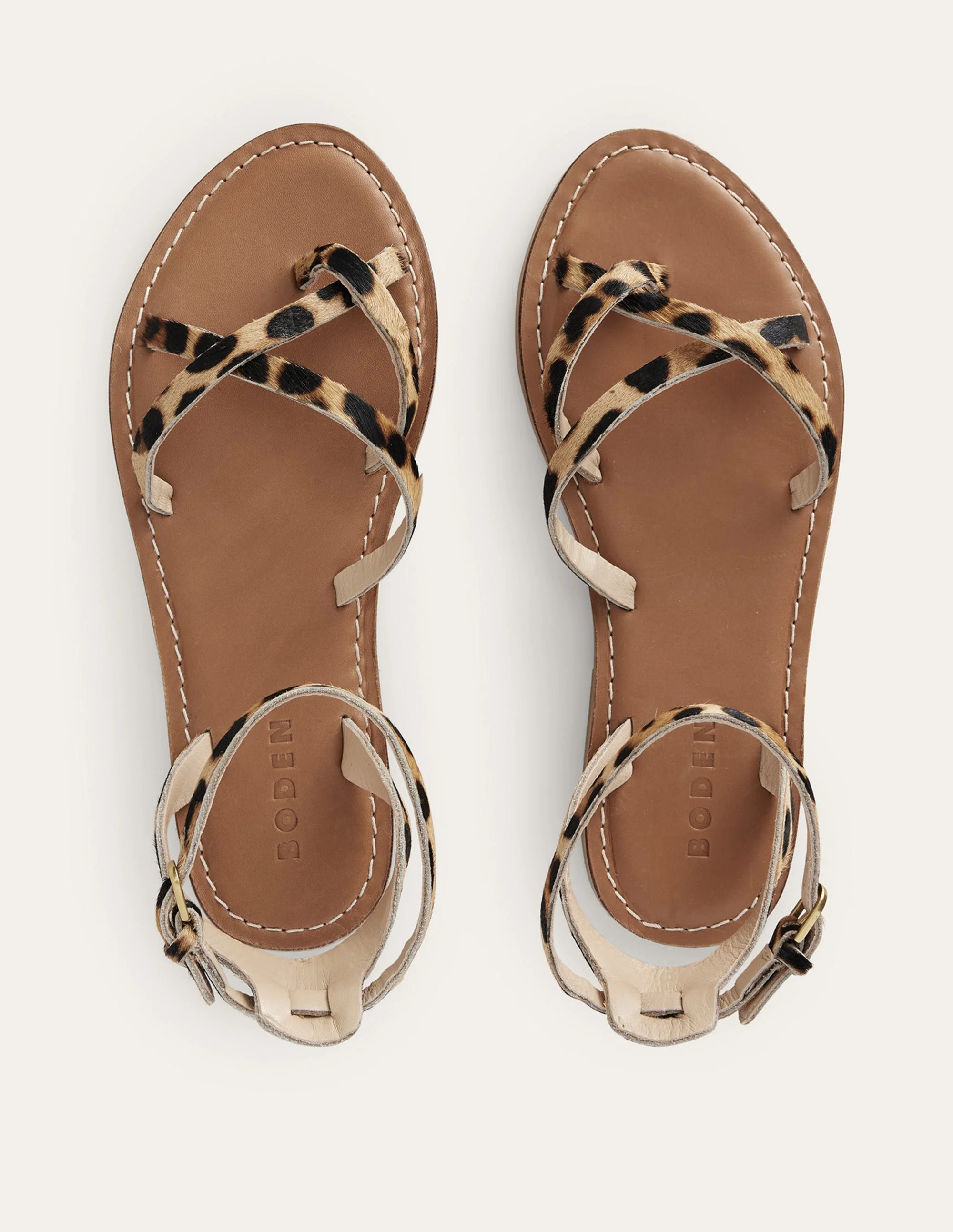 Easy Flat Sandals-Classic Leopard Pony Hair - Image 5
