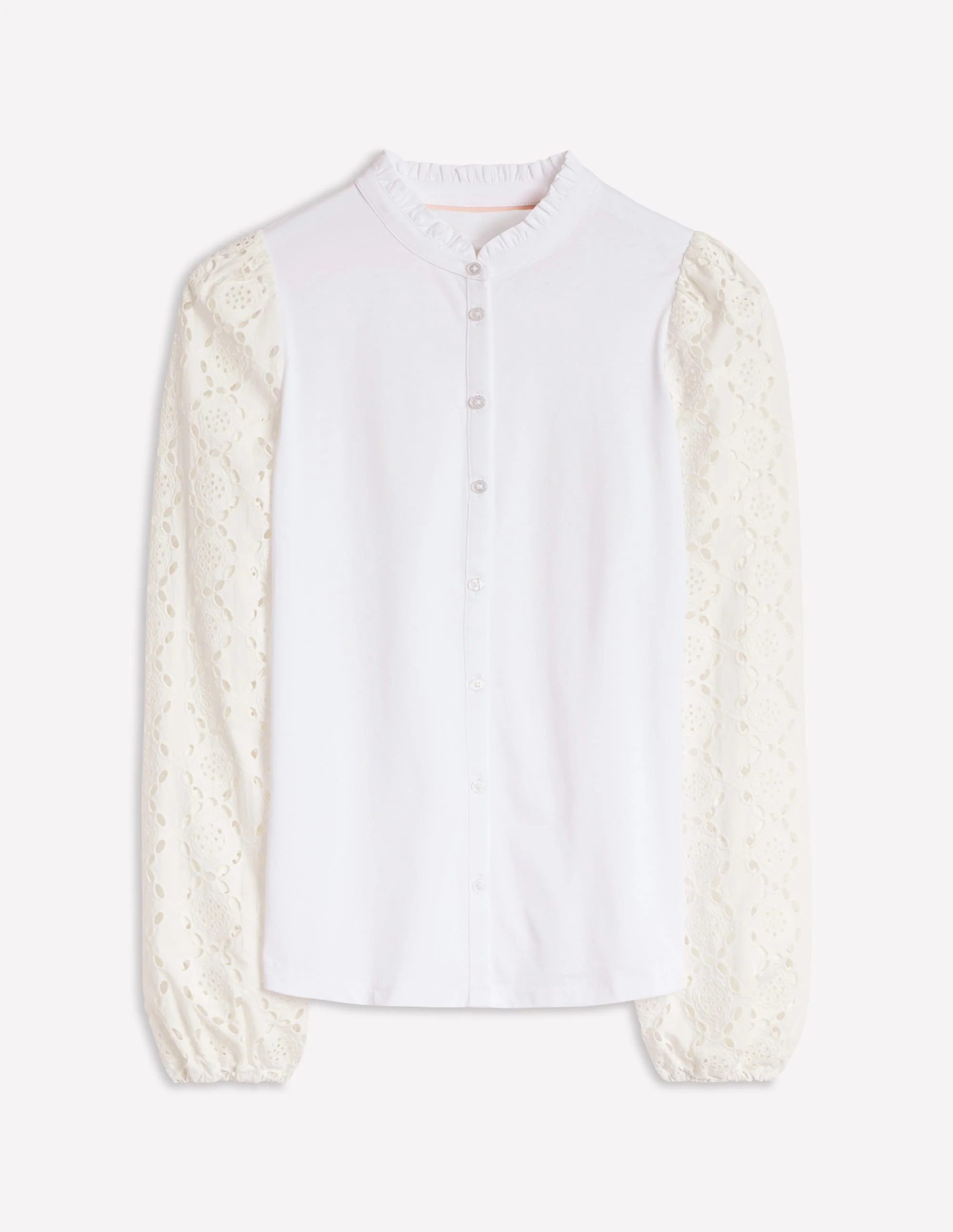 Eden Broderie Blouse-White - Image 5