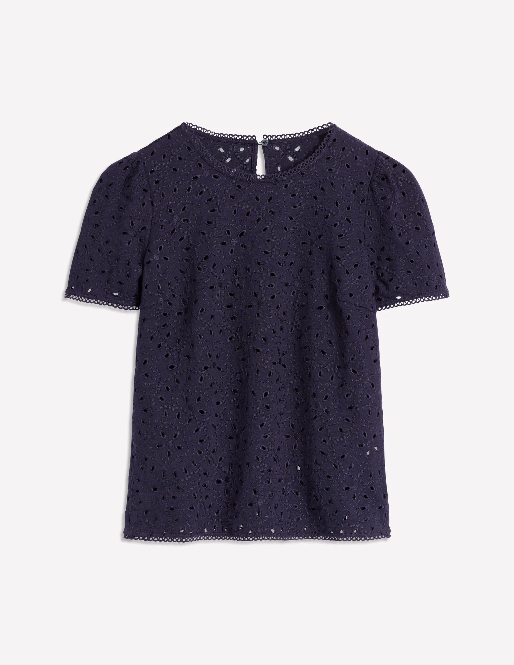 Edi Embroidered Top-Navy - Image 5
