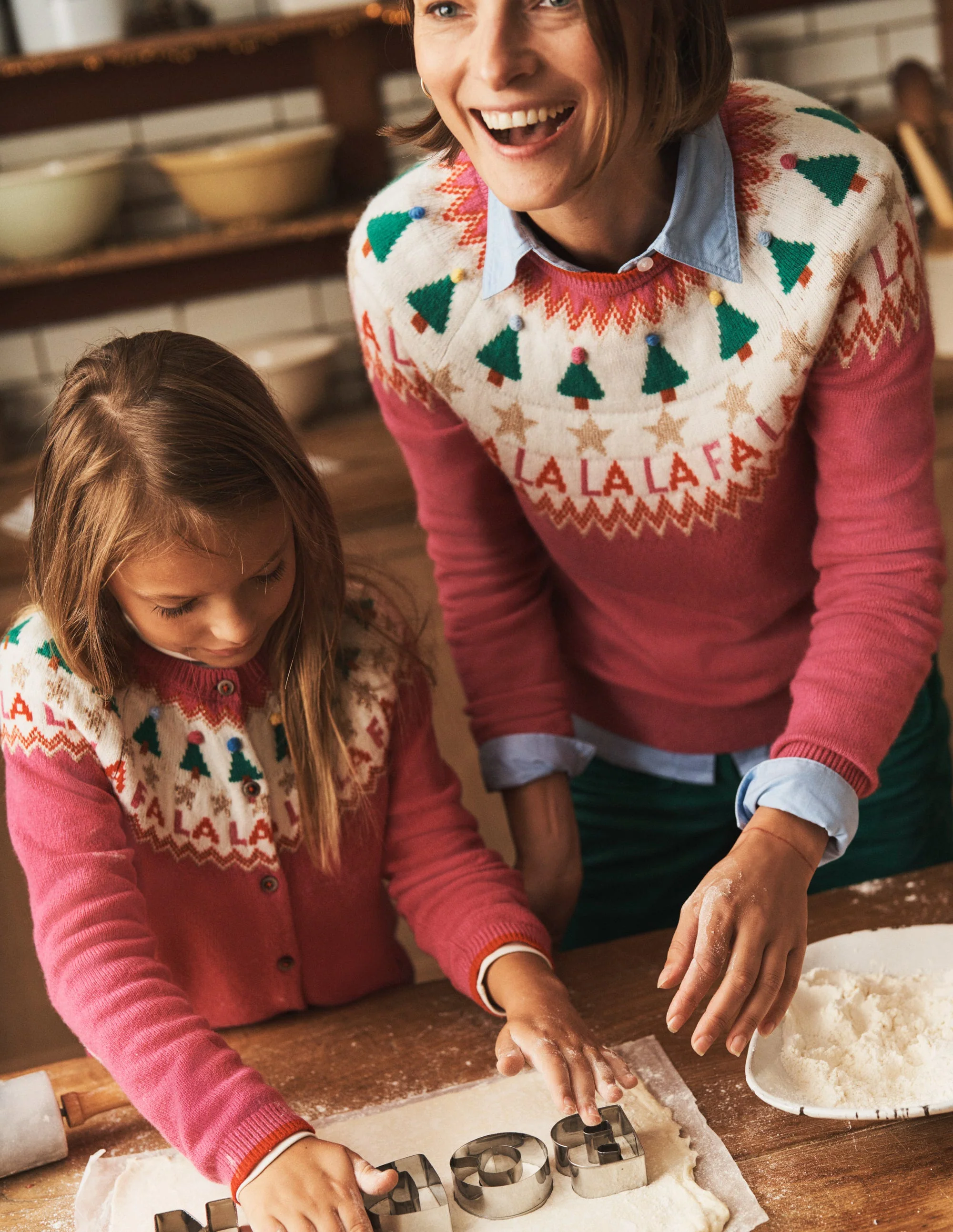 Edie Fair Isle Sweater-Vibrant Pink Fair Isle - Image 7