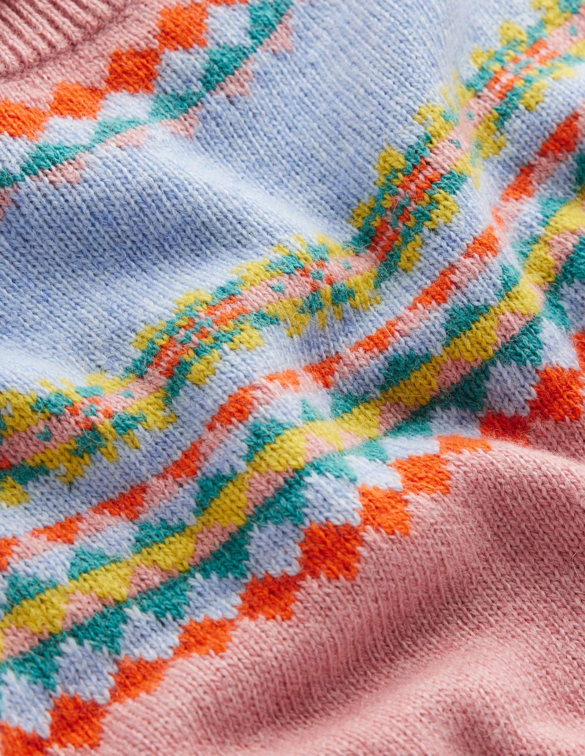 Edie Fair Isle Vest-Pink Fair Isle - Image 10