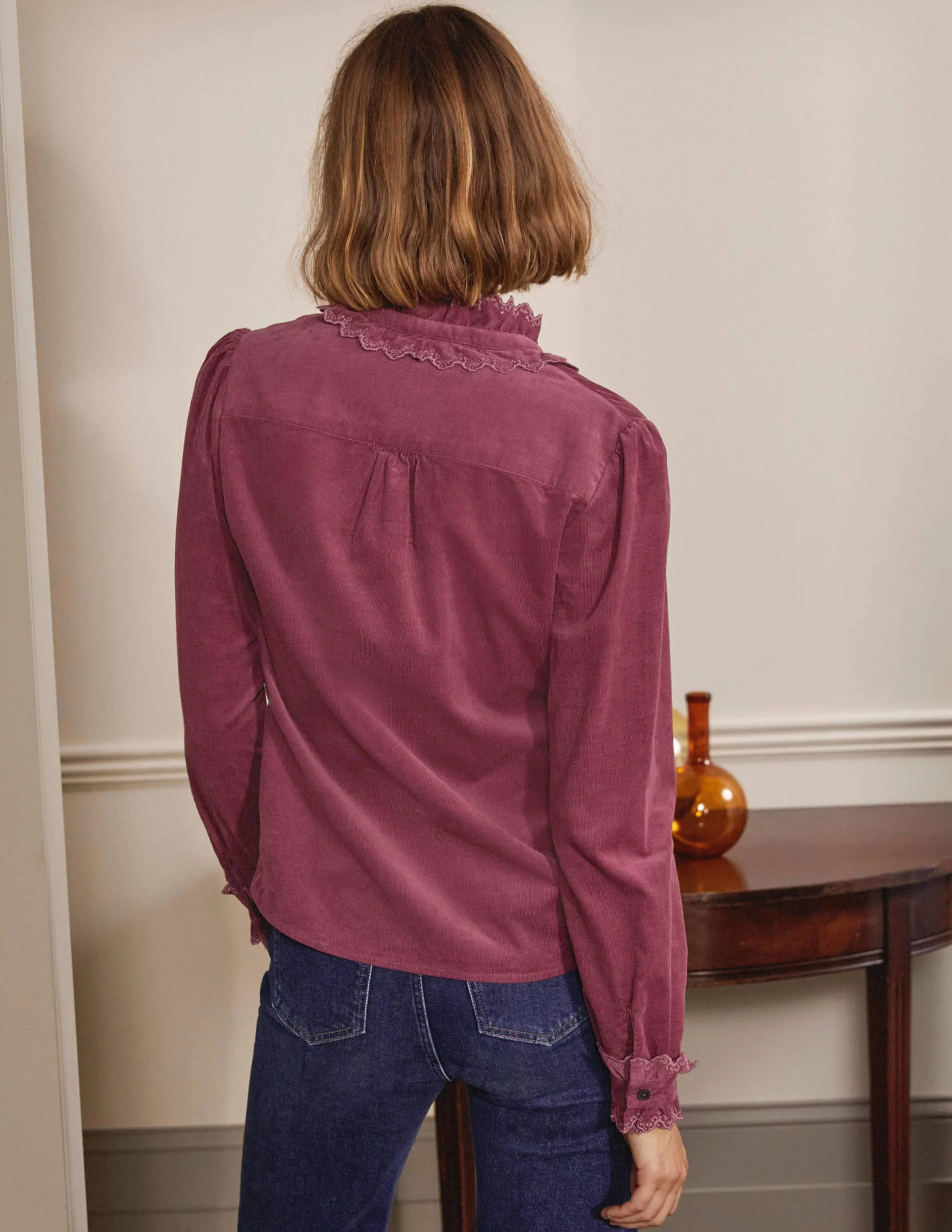 Eliza Broderie Shirt-Figgy Pudding - Image 2