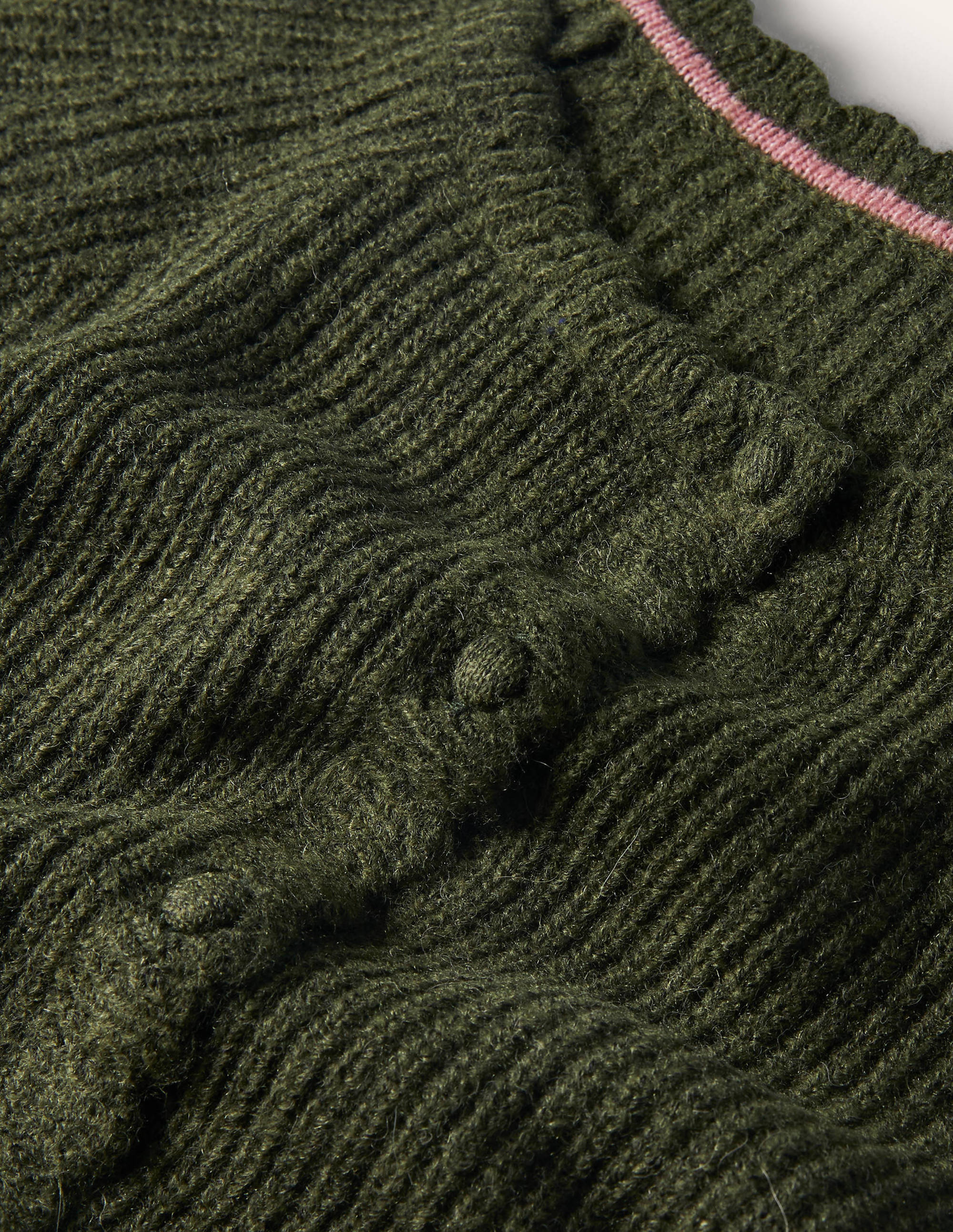 Ella Scallop Fluffy Cardigan-Classic Khaki - Image 6