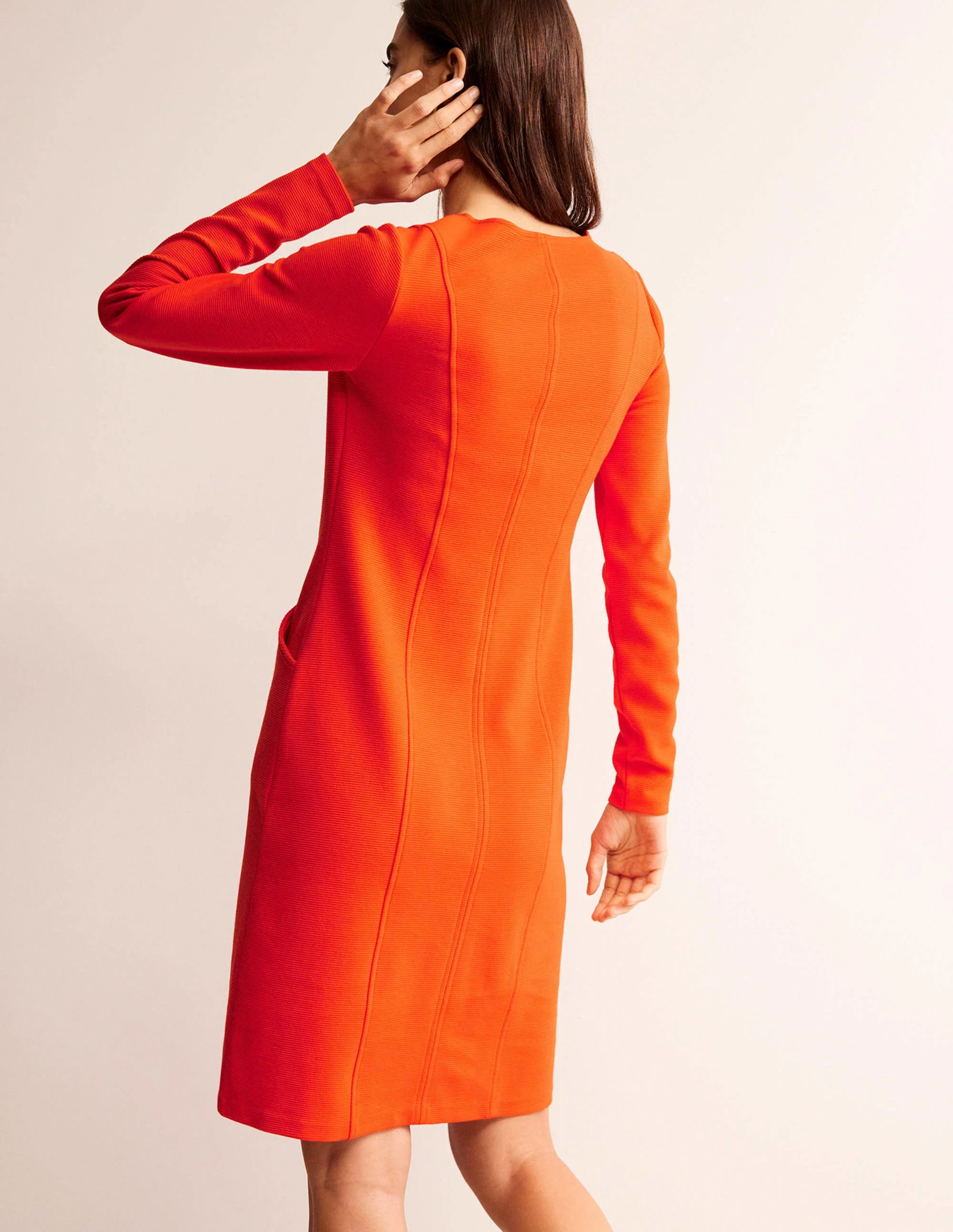 Ellen Ottoman Dress-Fiesta Orange - Image 3
