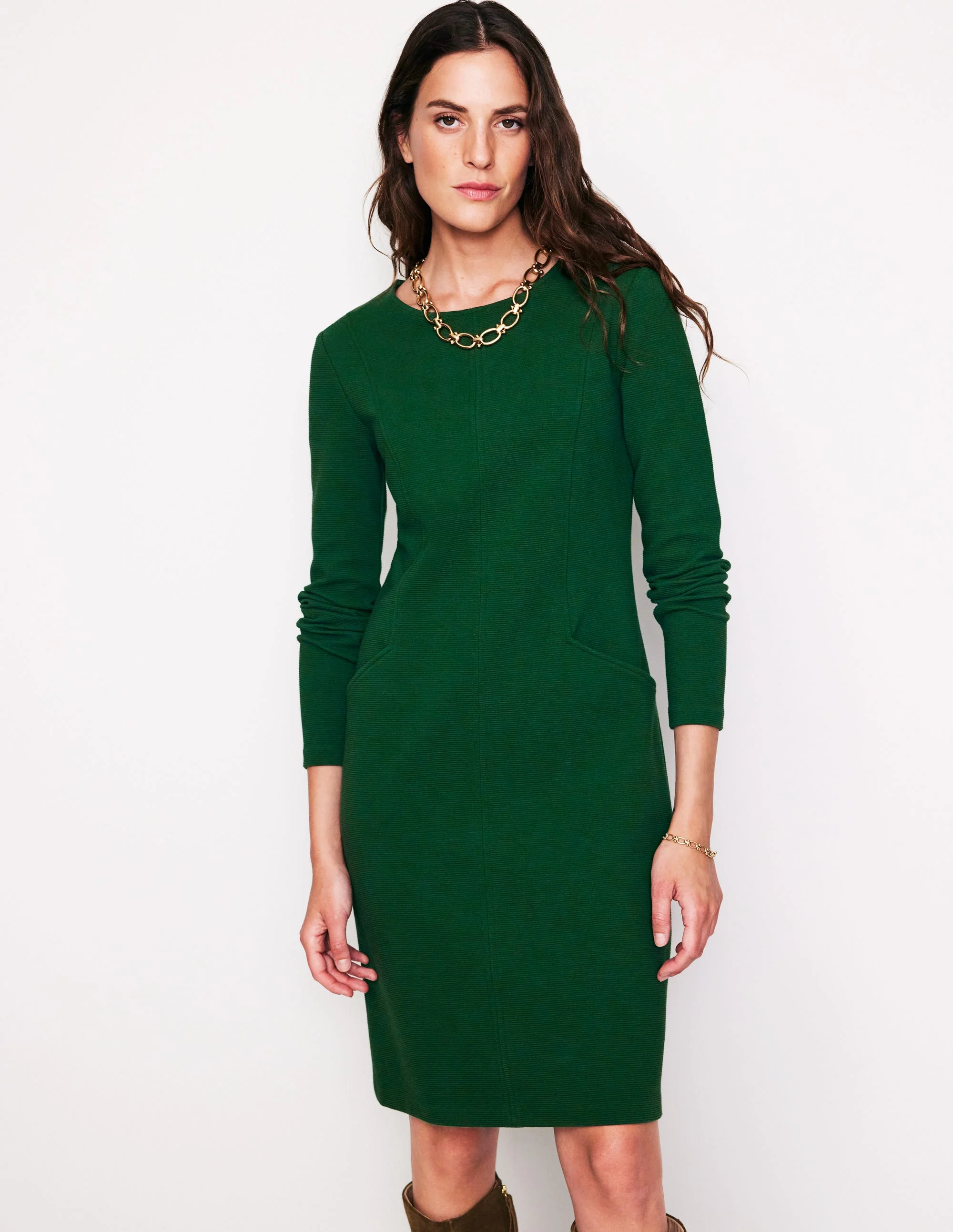Ellen Ottoman Dress-Pine - Image 4