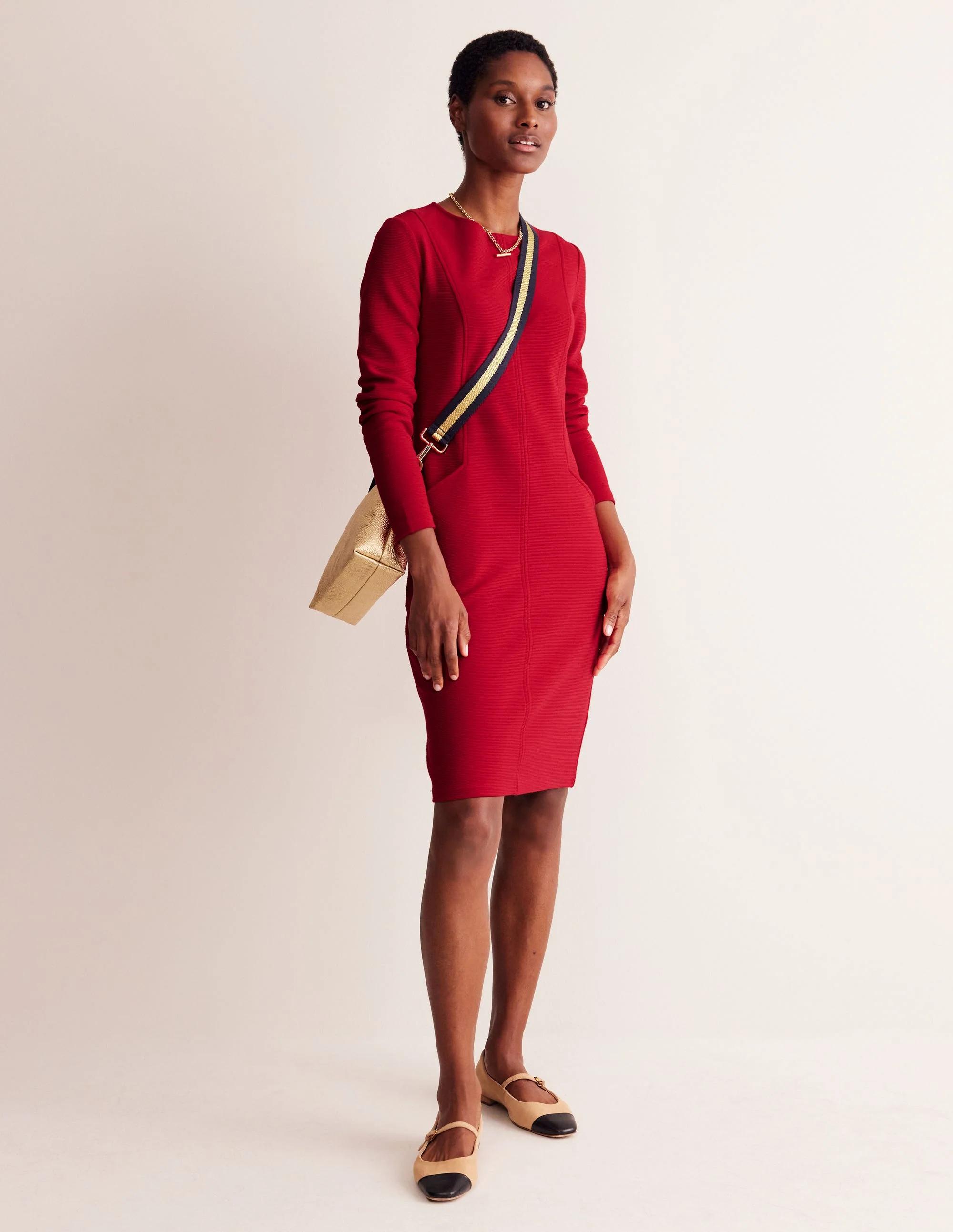 Ellen Ottoman Dress-Salsa - Image 4