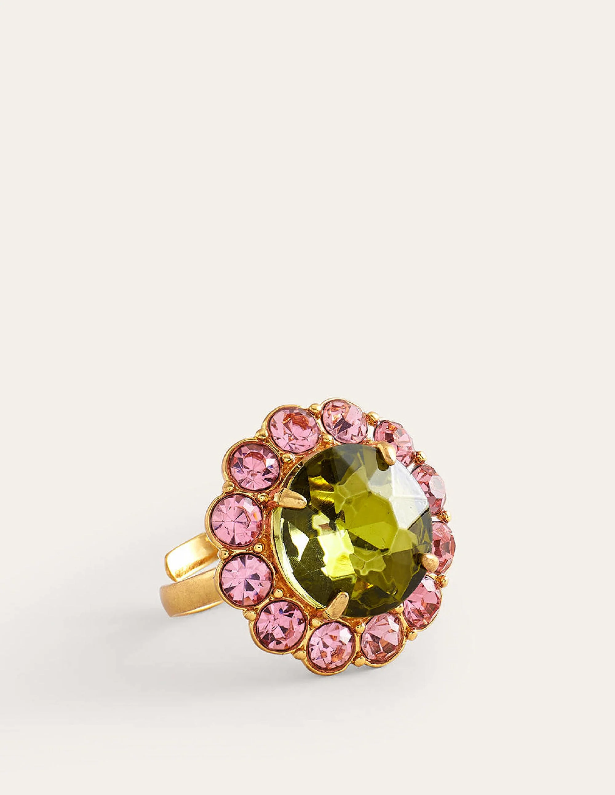 Embellished Flower Ring-Green - Image 2