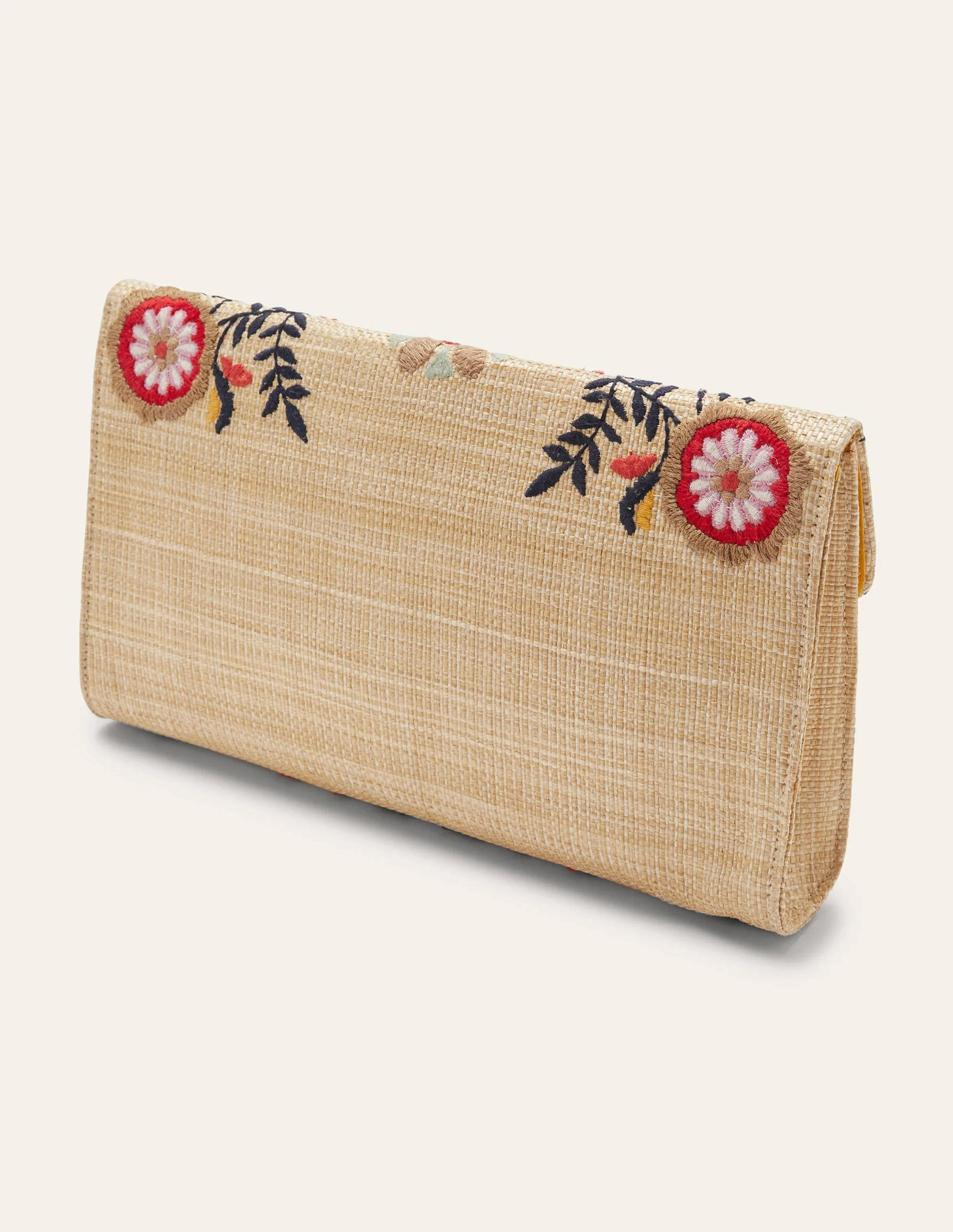 Embroidered Clutch Bag-Natural - Image 4