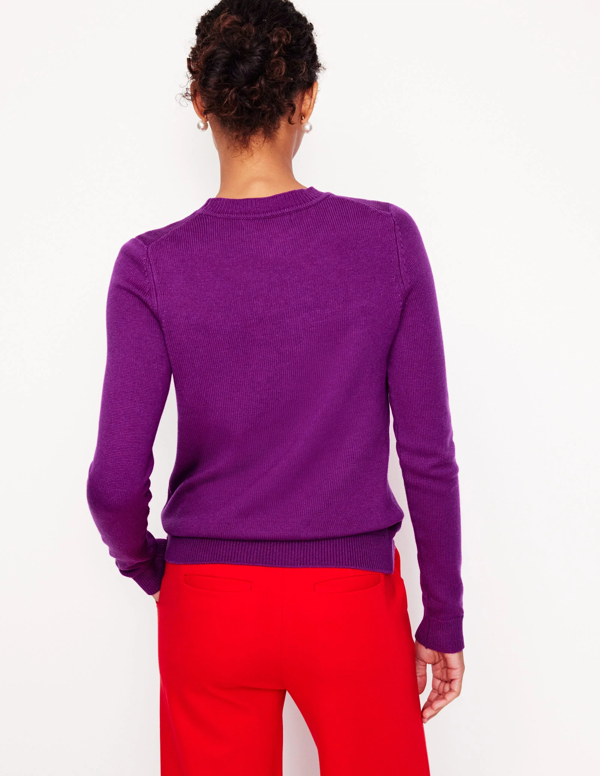 Embroidered Floral Jumper-Regal Purple - Image 3