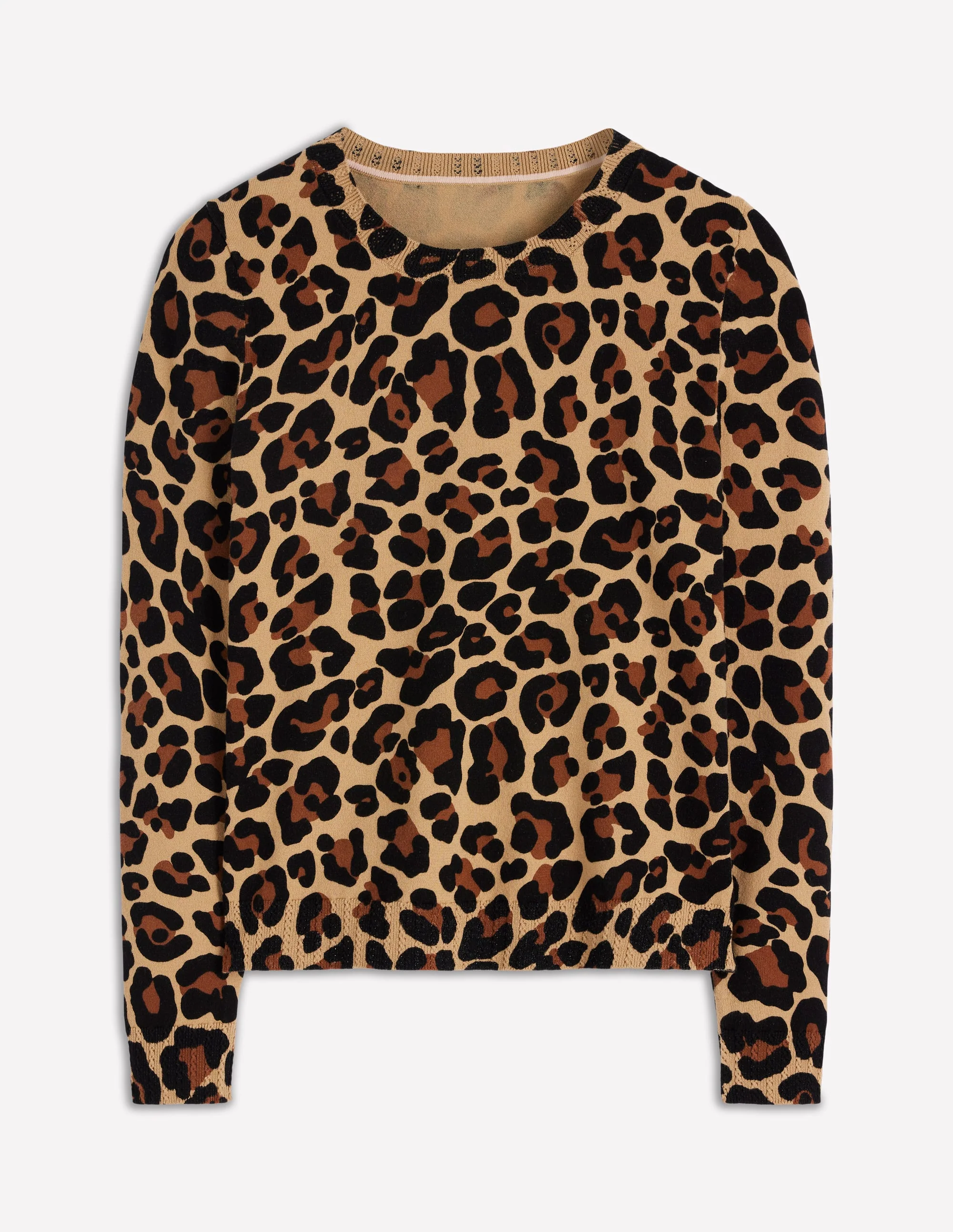 Emilia Cotton Crew Sweater-Cheetah Pop - Image 5
