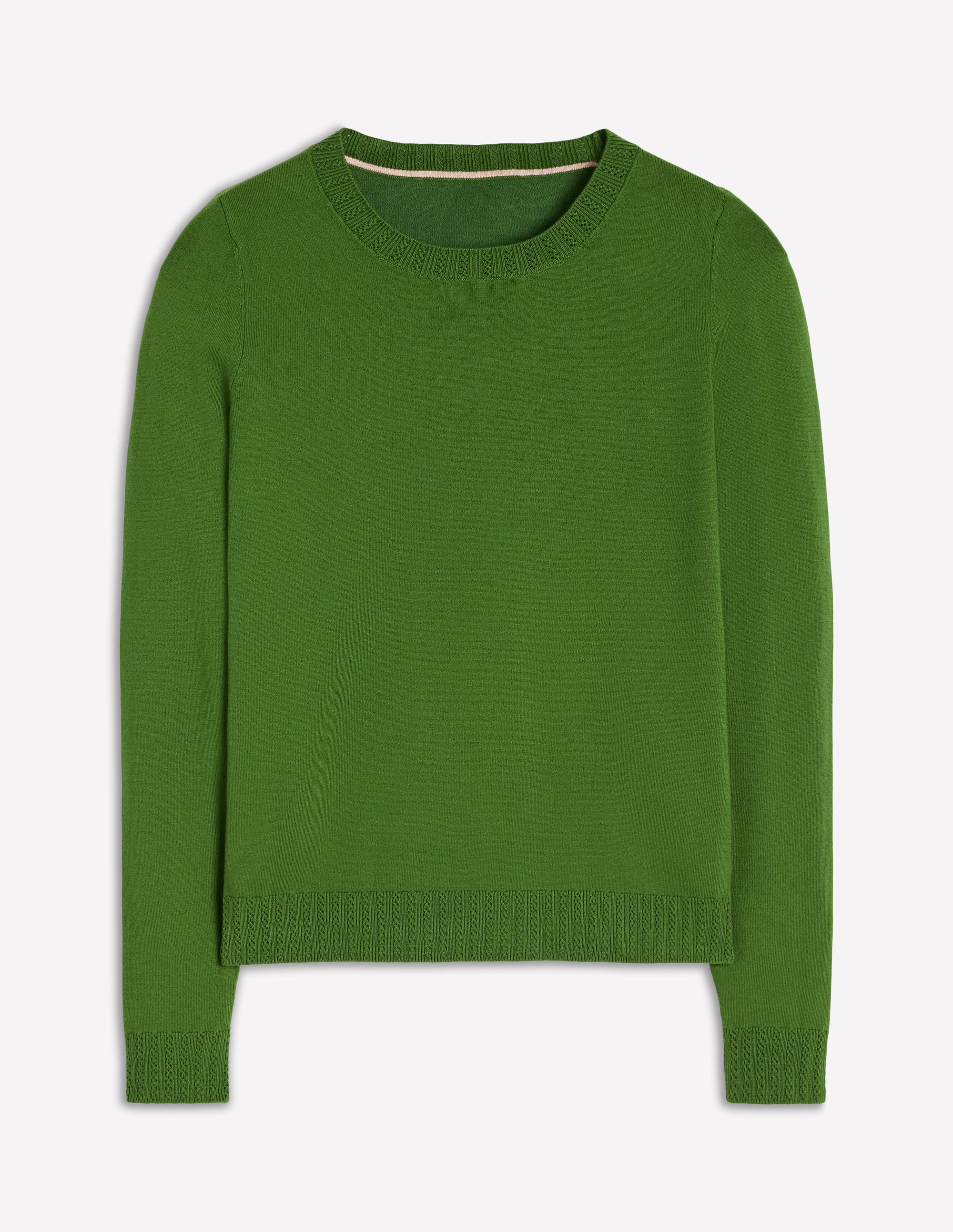 Emilia Cotton Crew Sweater-Promenade Green - Image 4