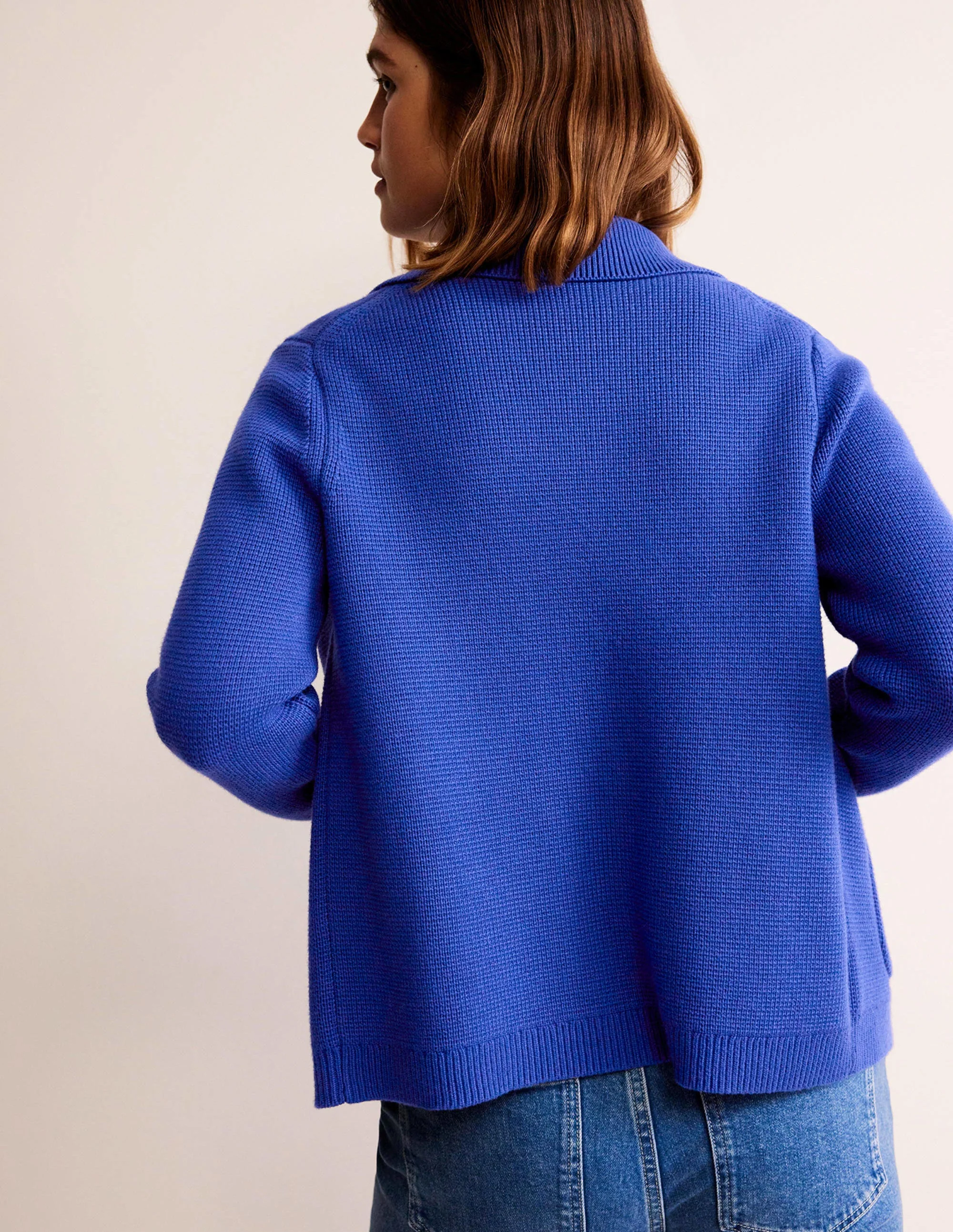 Emily Wool Blend Cardigan-Lapis - Image 3