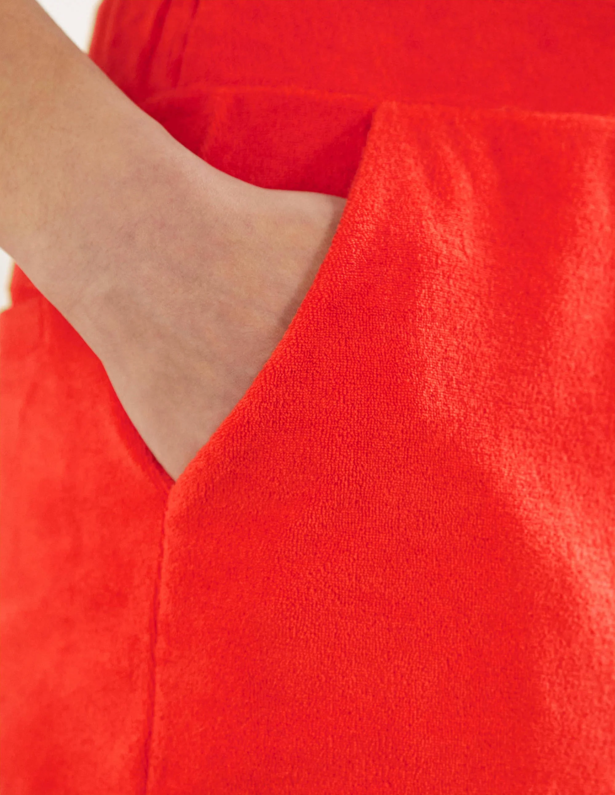 Erica Towelling Shorts-Bright Papaya - Image 2