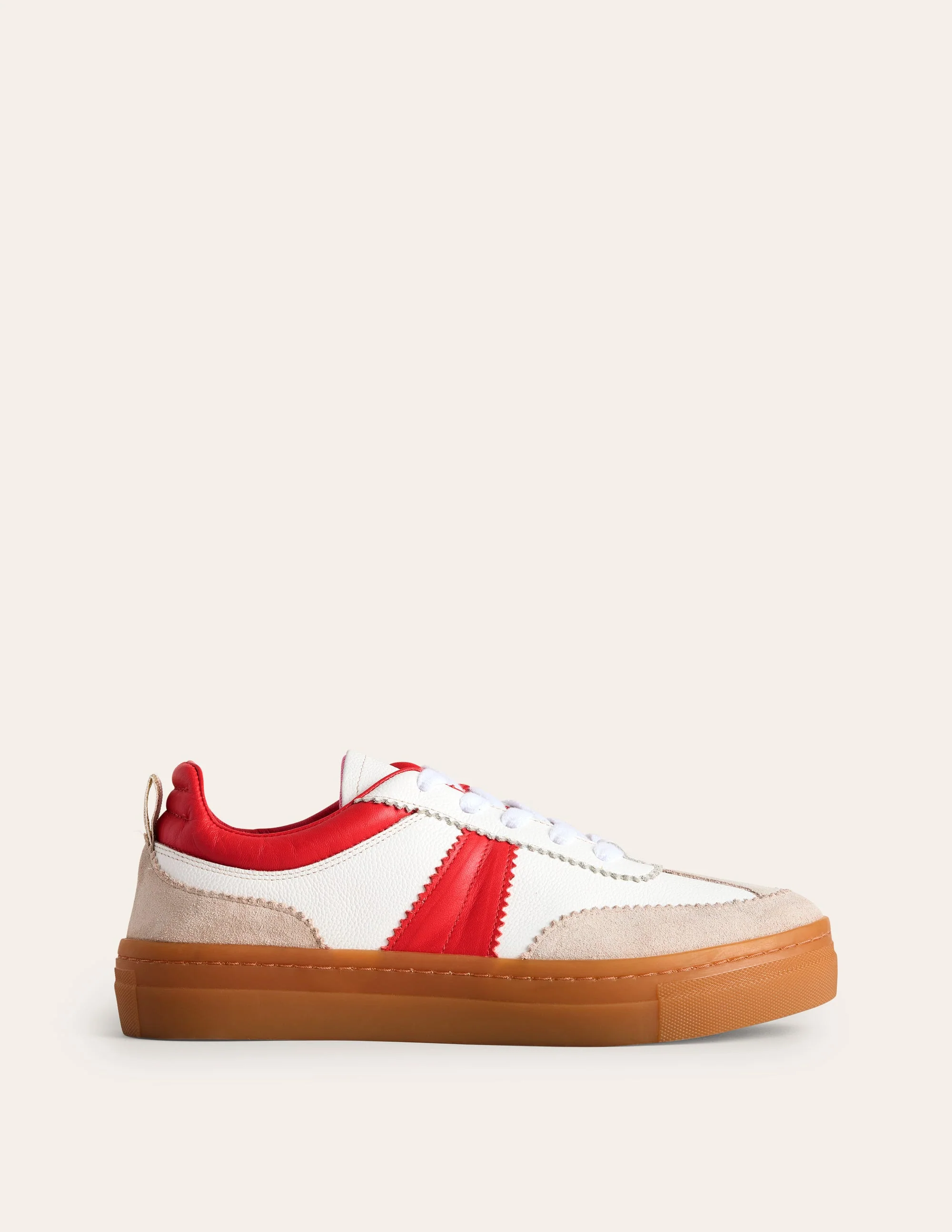 Erin Flatform Tennis Trainer-Ecru Stripe - Image 2