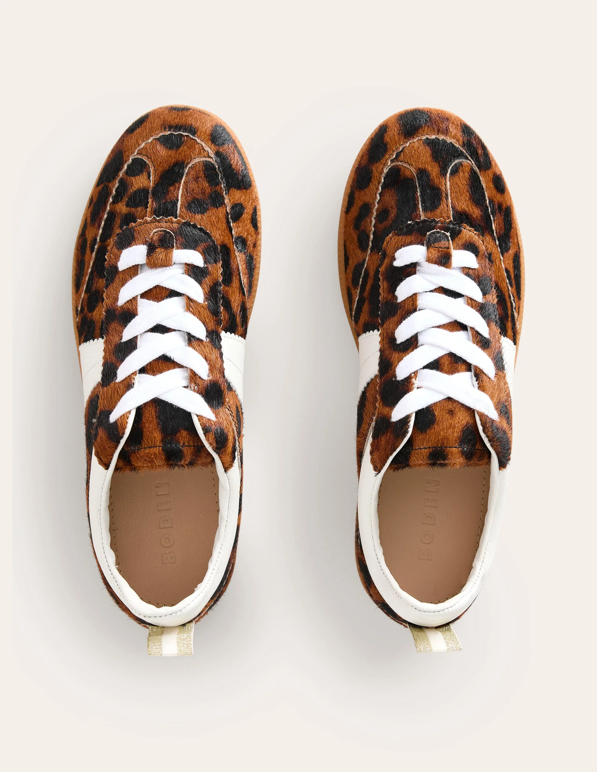 Erin Retro Tennis Trainers-Dark Classic Leopard - Image 5