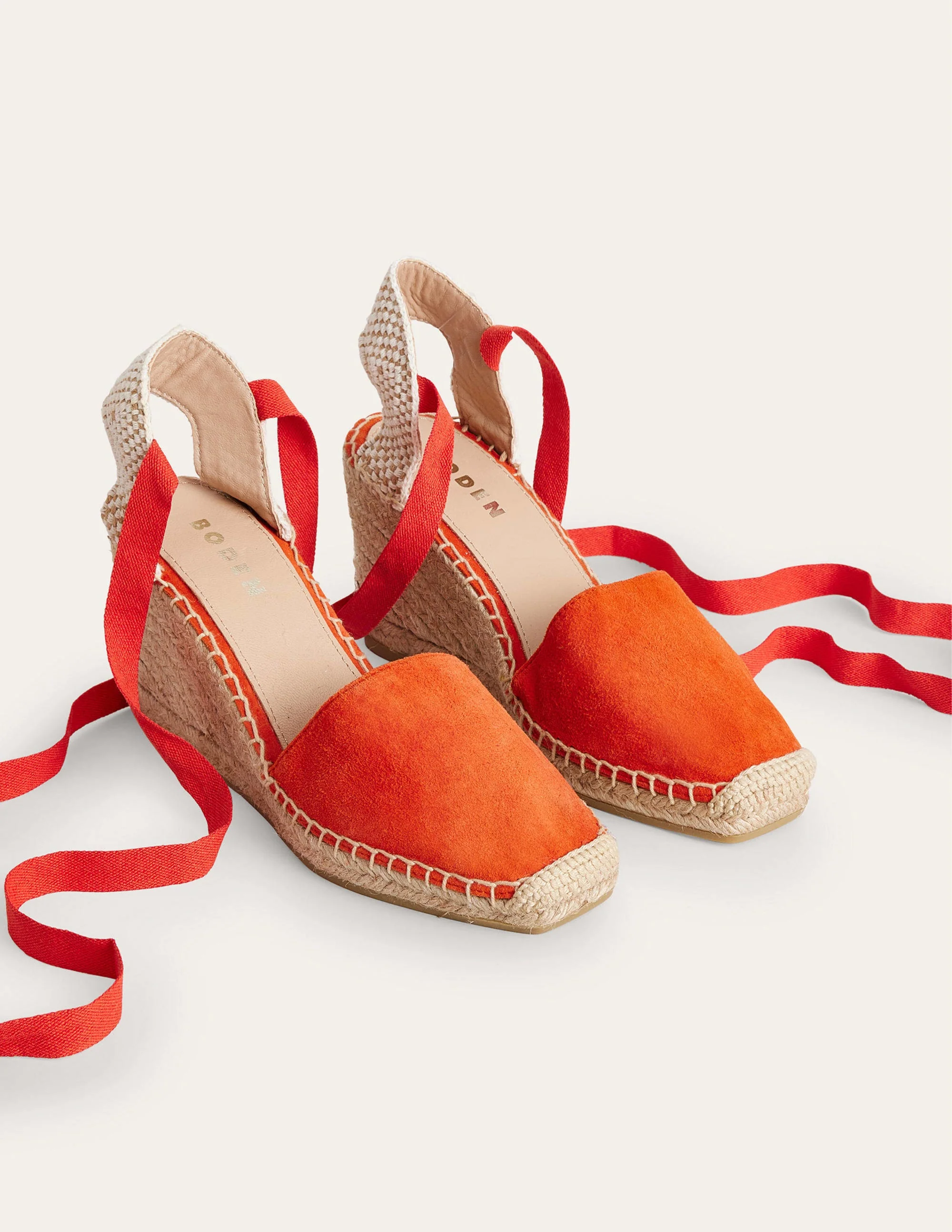 Esme Espadrille Wedges-Vermillon Red - Image 2