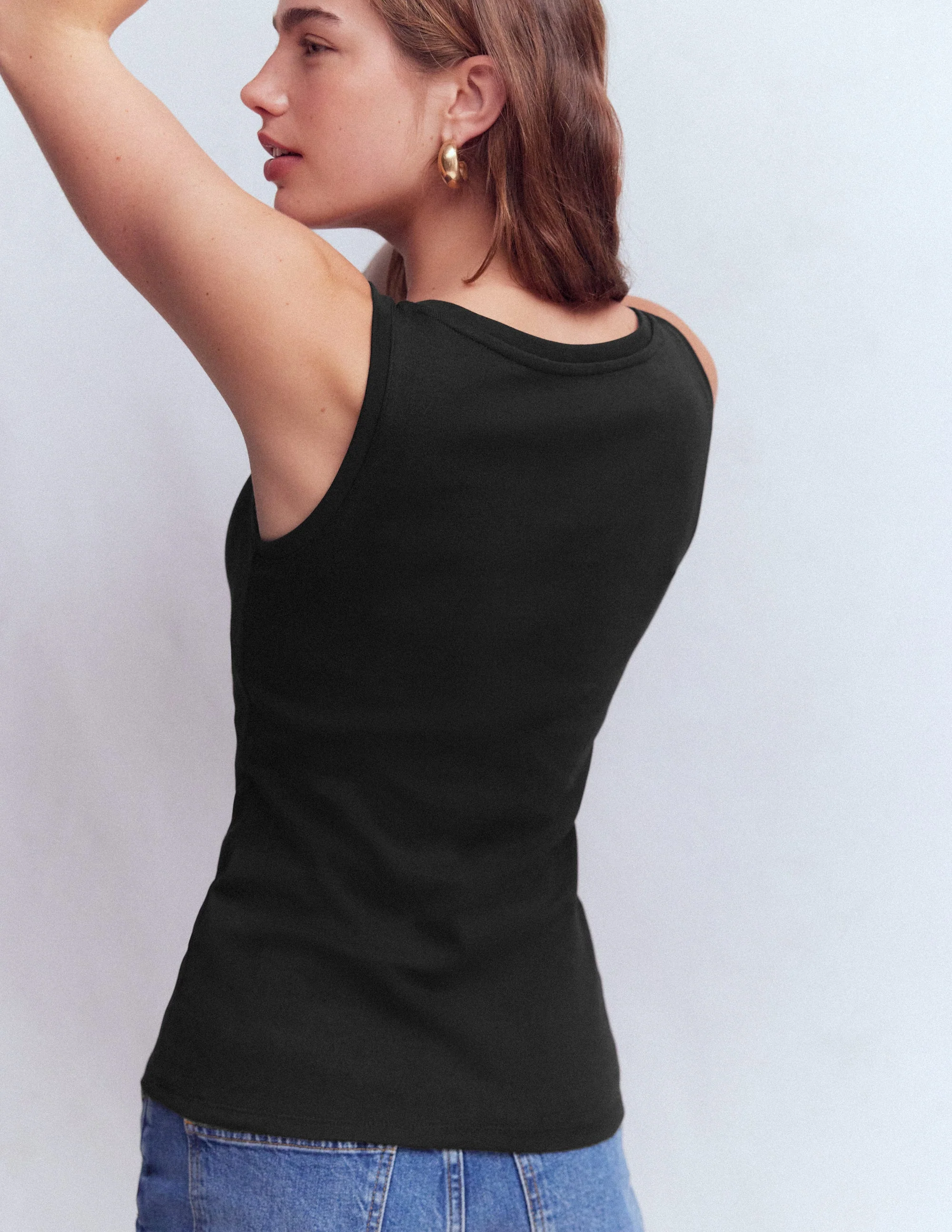 Essential Scoop-Neck Tank-Black - Image 3