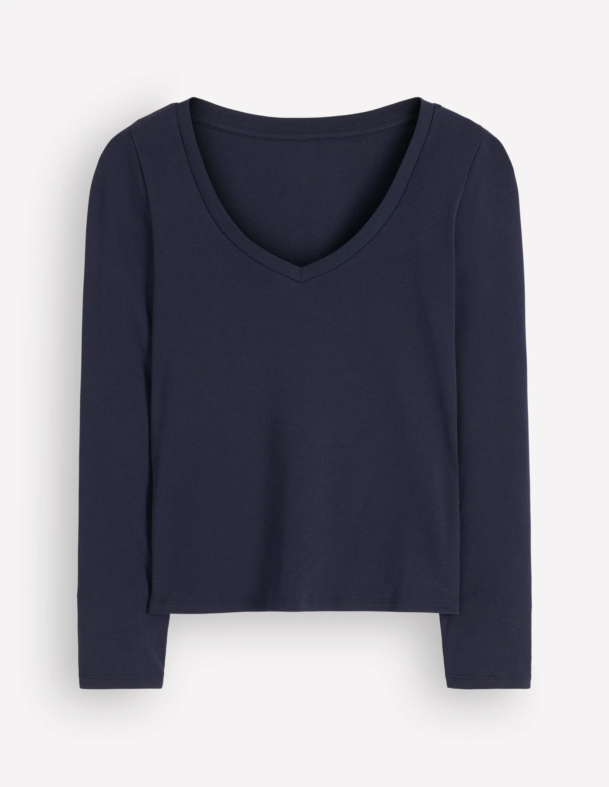 Essential V Neck Top-Navy - Image 5
