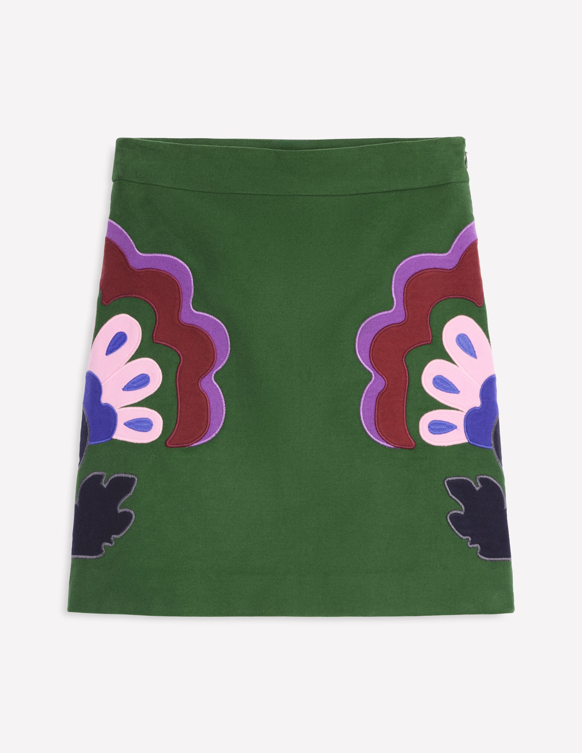 Estella Applique Skirt-Pine, Floral Applique - Image 6