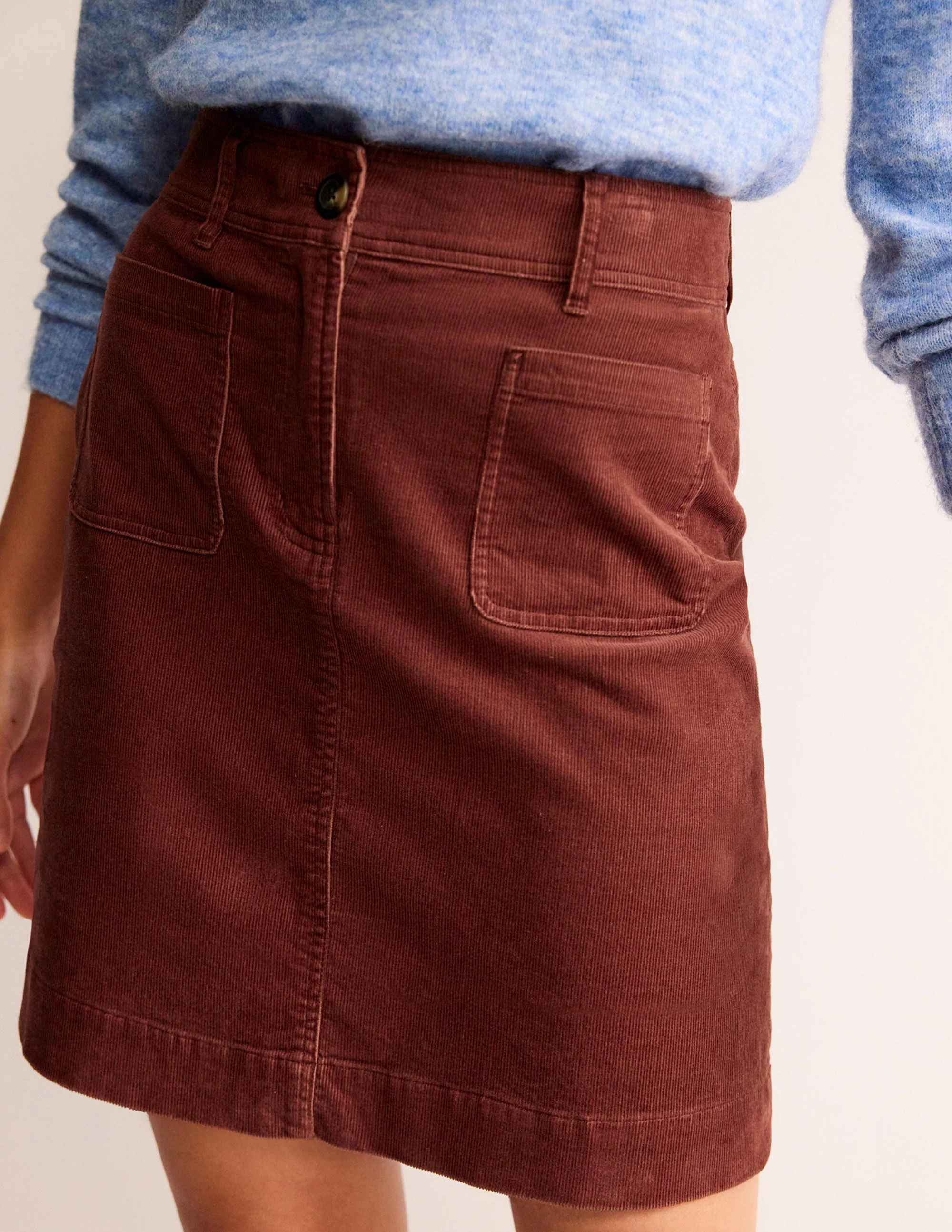 Estella Cord Skirt-Red Oak - Image 4