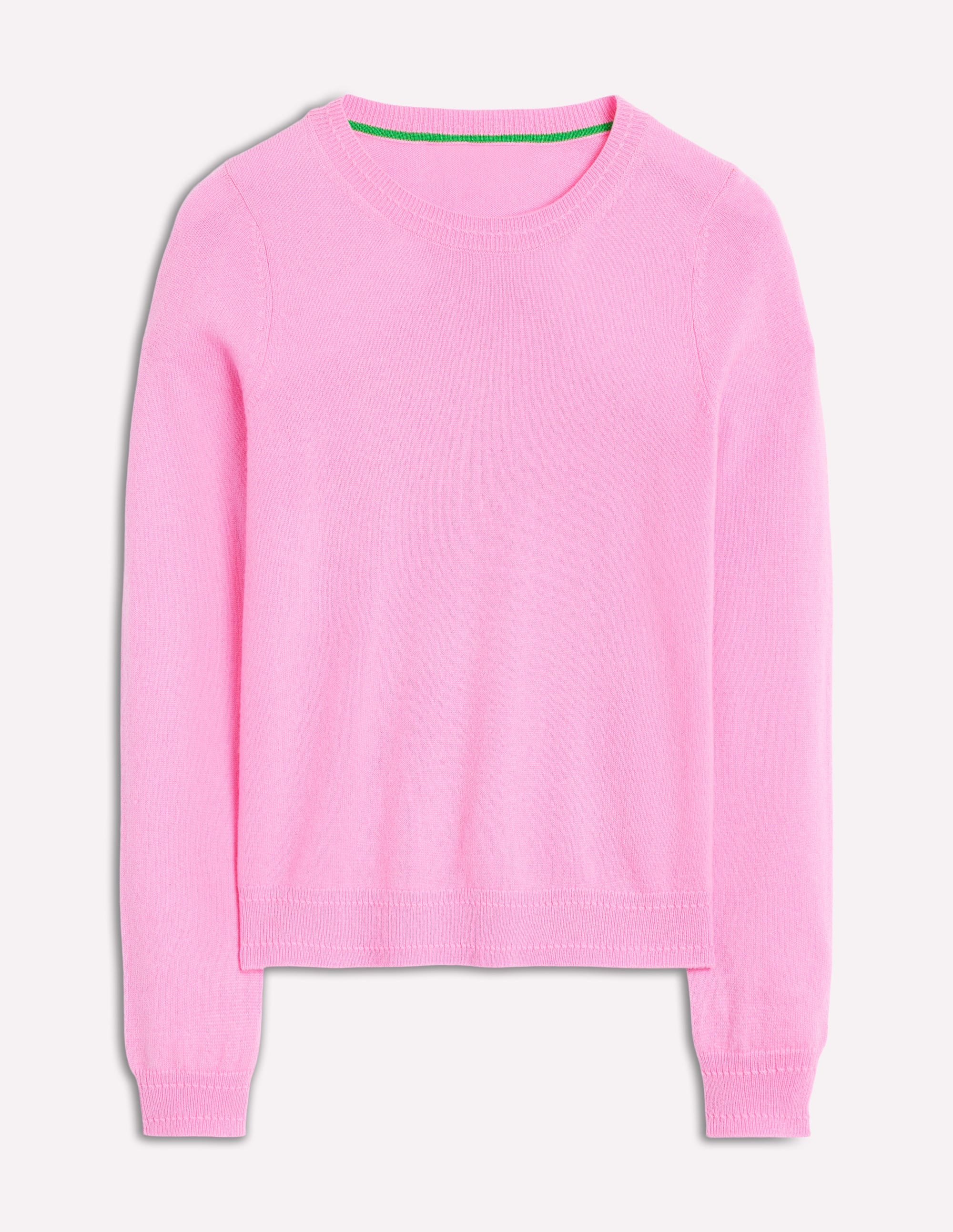 Eva Cashmere Crew Neck Sweater-Meadowsweet Pink - Image 5
