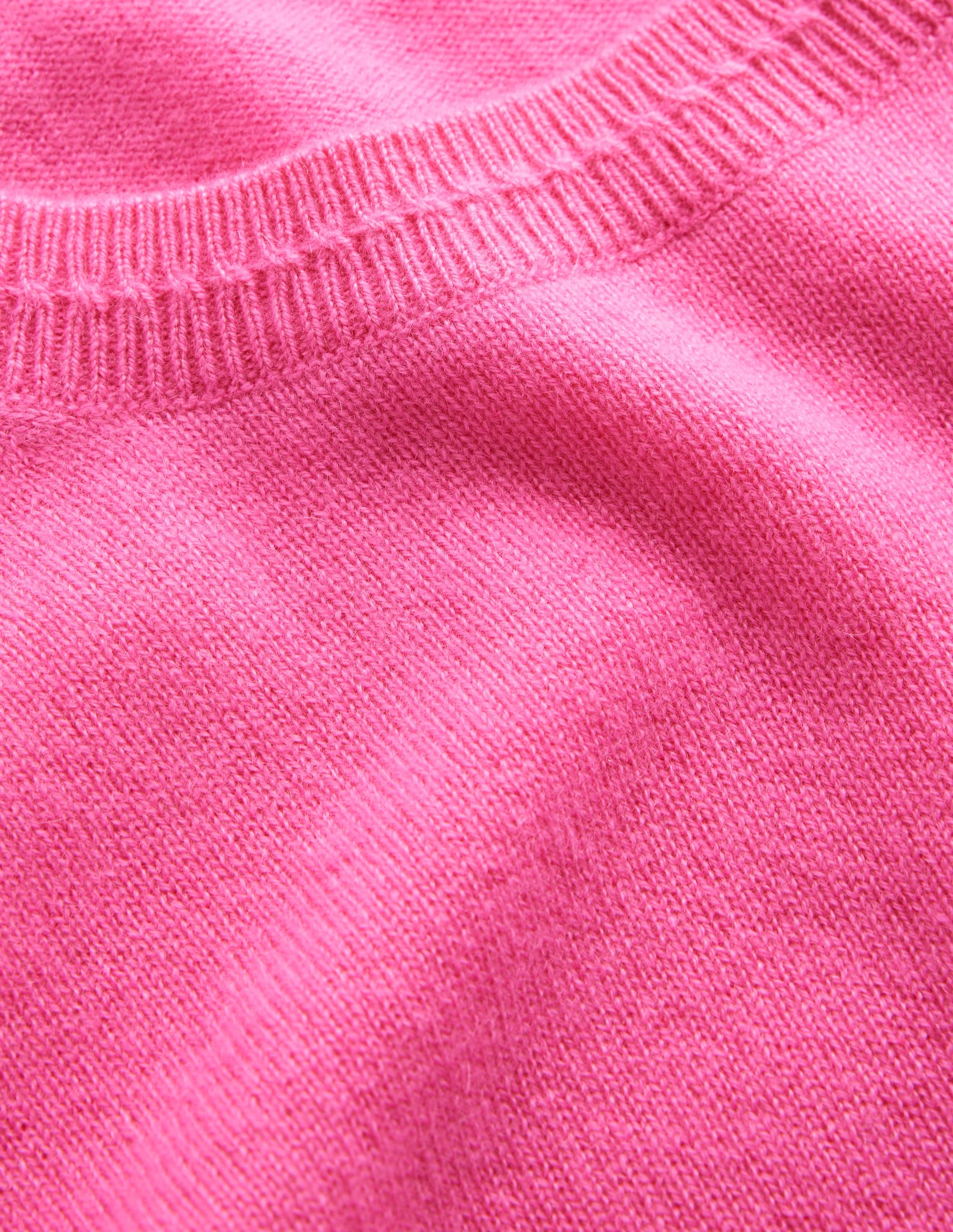 Eva Cashmere Crew Neck Sweater-Party Pink - Image 7