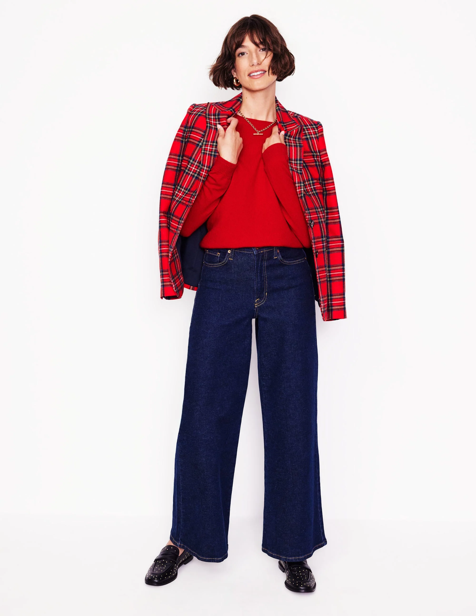 Eva Cashmere Crew Neck Sweater-Rouge Red - Image 4