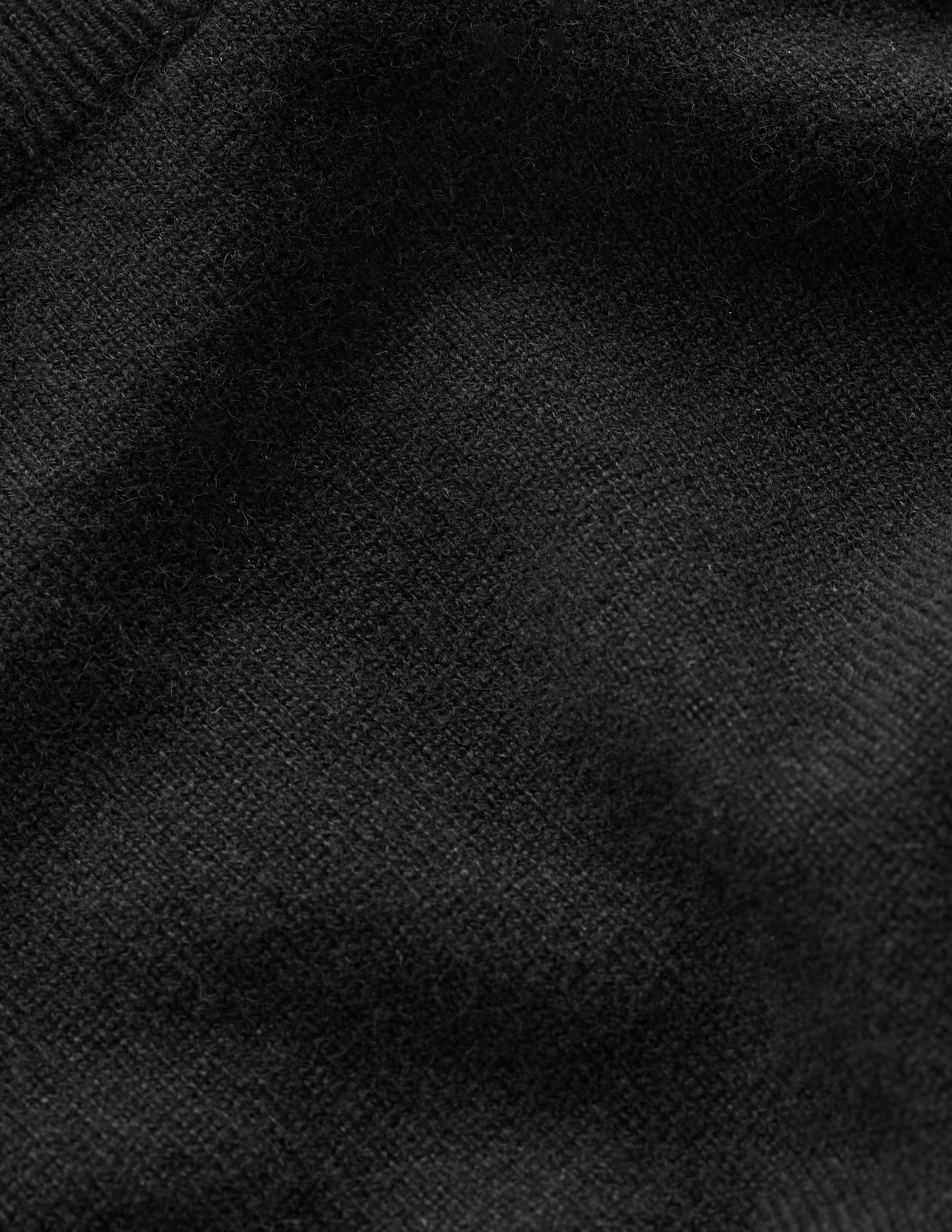 Eva Cashmere Roll Neck Sweater-Dark Black - Image 6