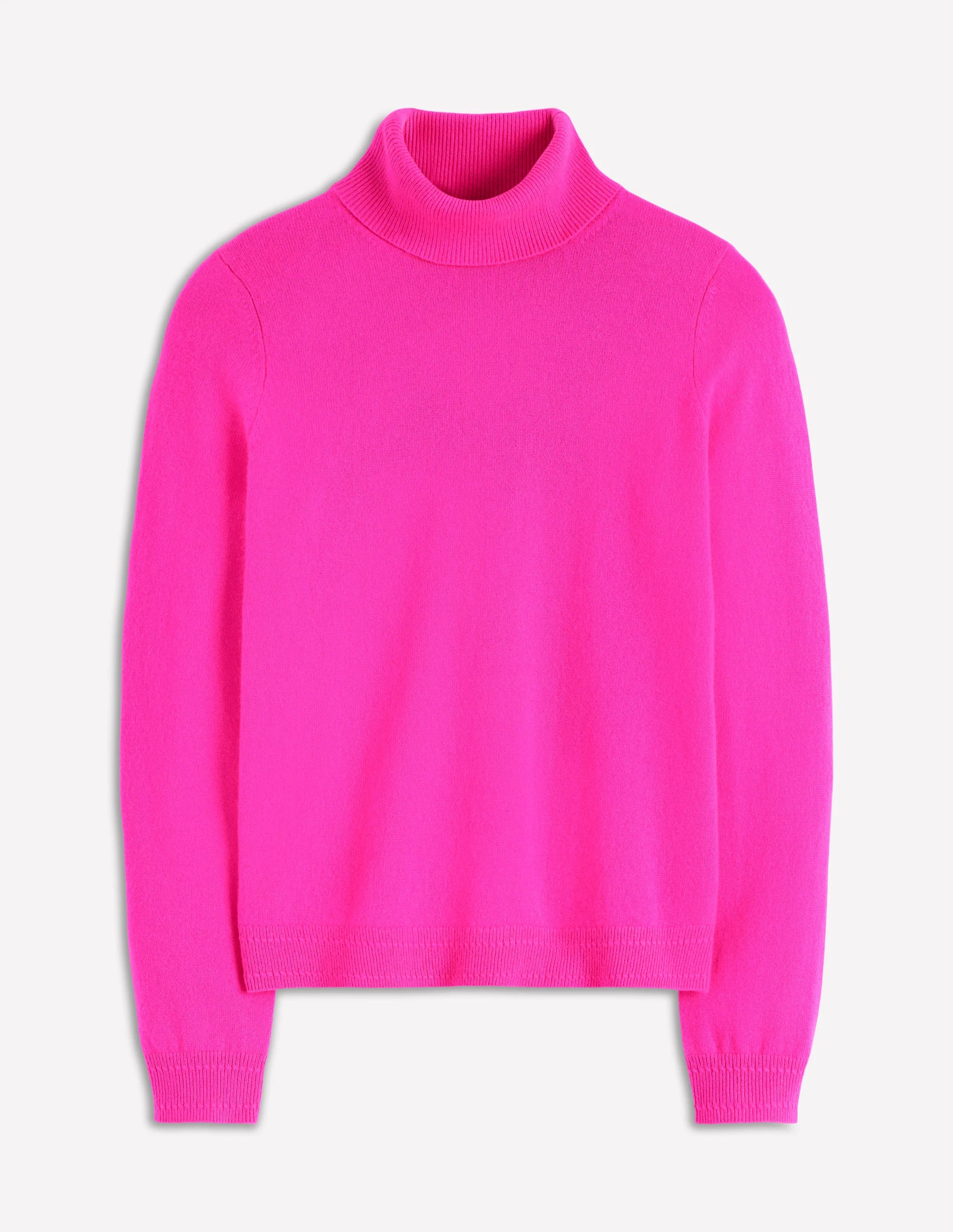 Eva Cashmere Roll Neck Sweater-Pop Pansy - Image 5
