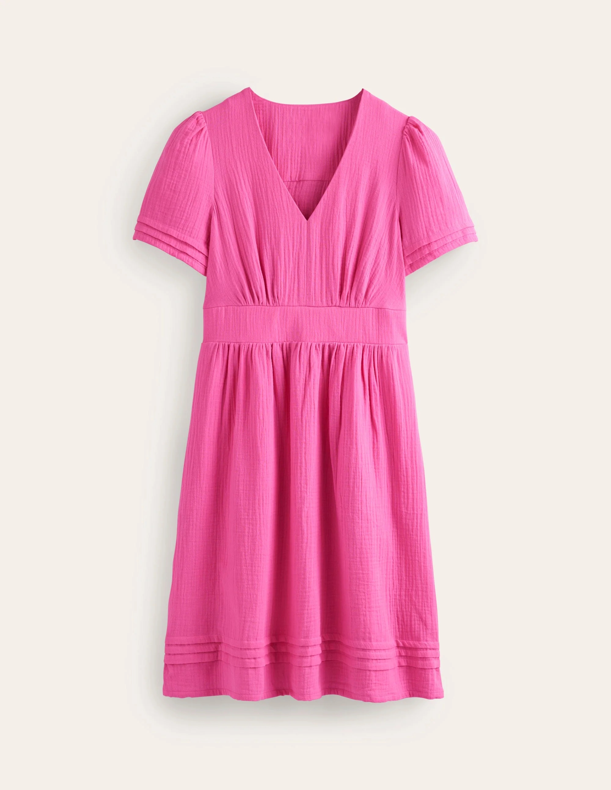Eve Double Cloth Short Dress-Sangria Sunset - Image 5