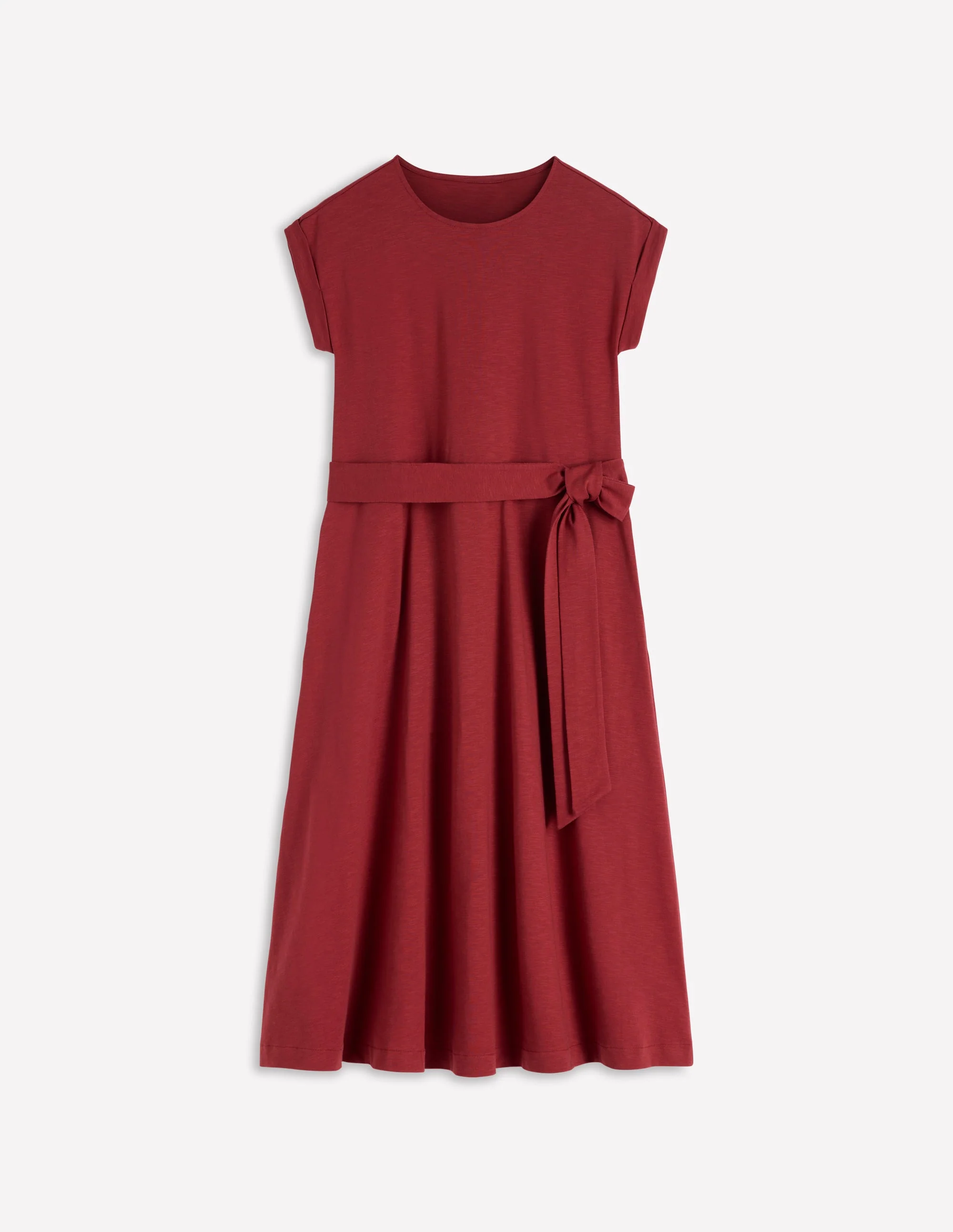 Eve Jersey Midi Dress-Rich Chestnut - Image 5