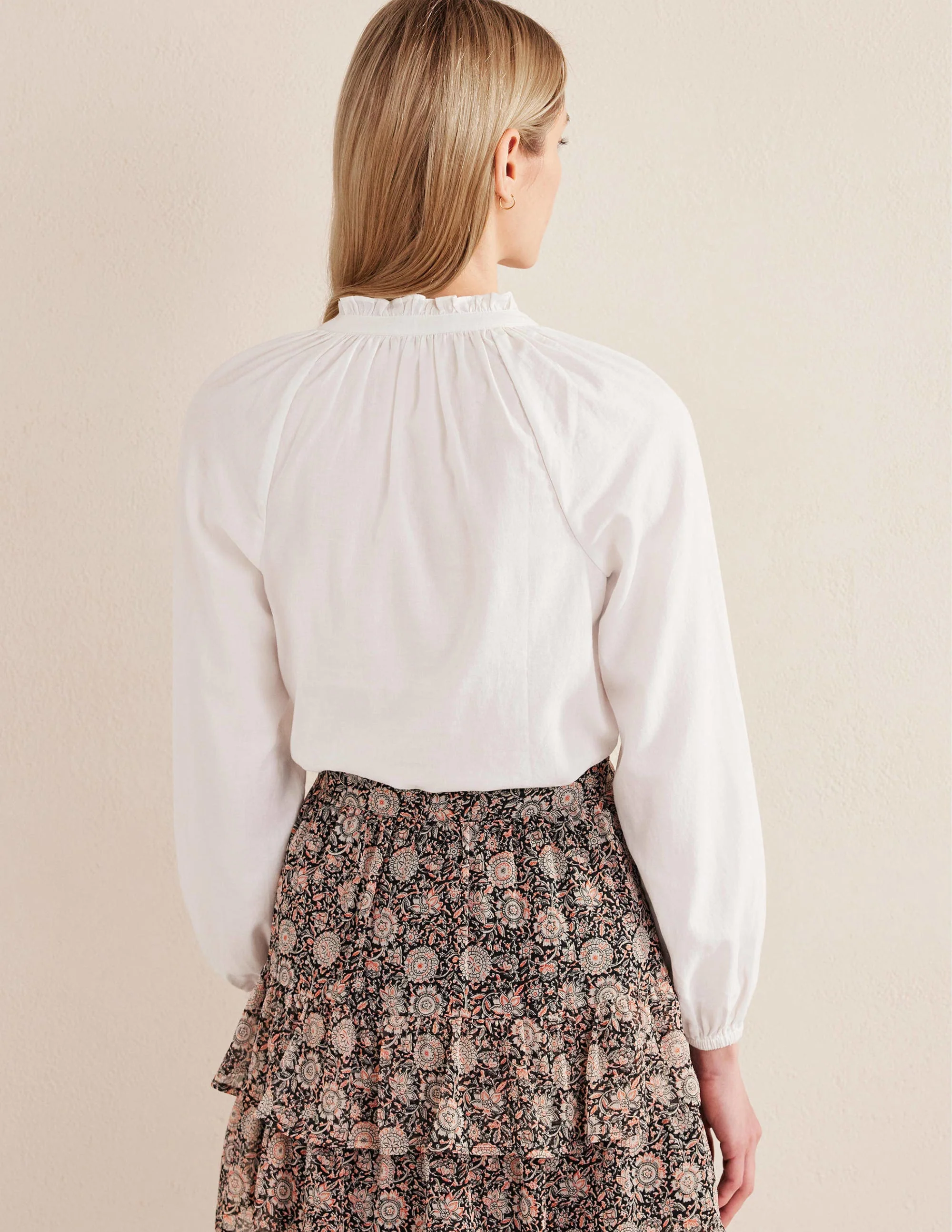 Everyday Cotton Popover Shirt-White - Image 3