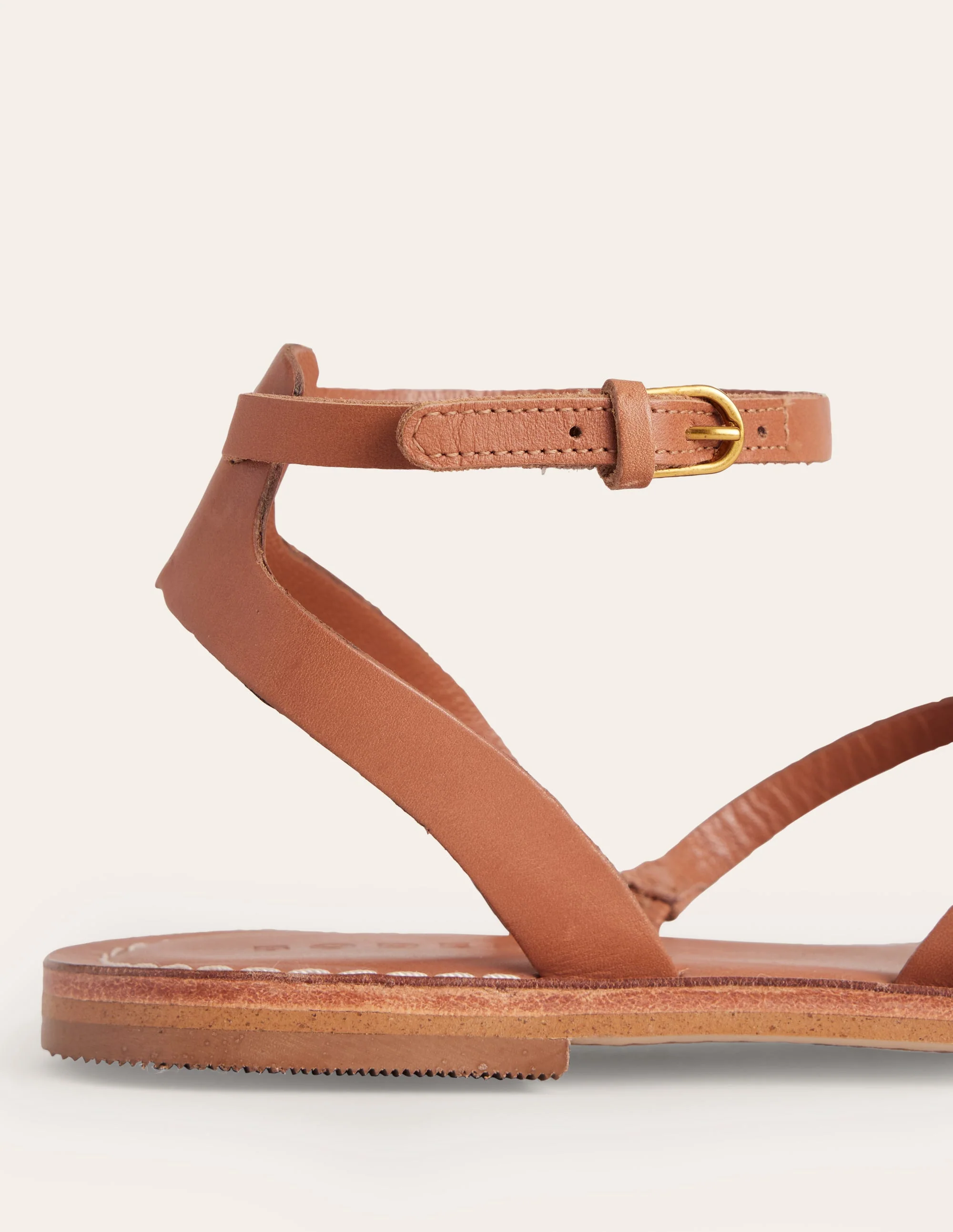 Everyday Flat Sandals-Tan Leather - Image 4