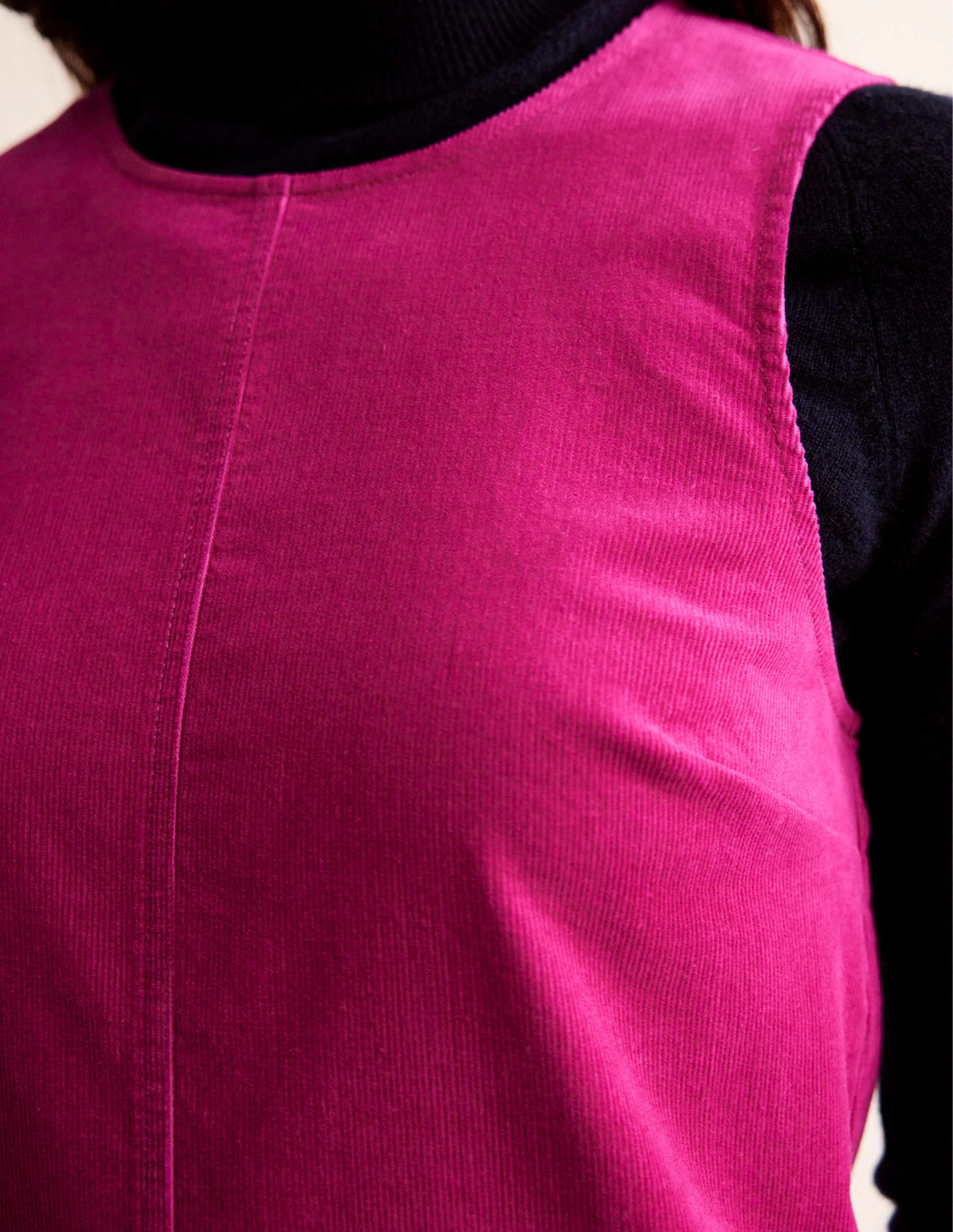 Evie Cord Shift Dress-Magenta - Image 2