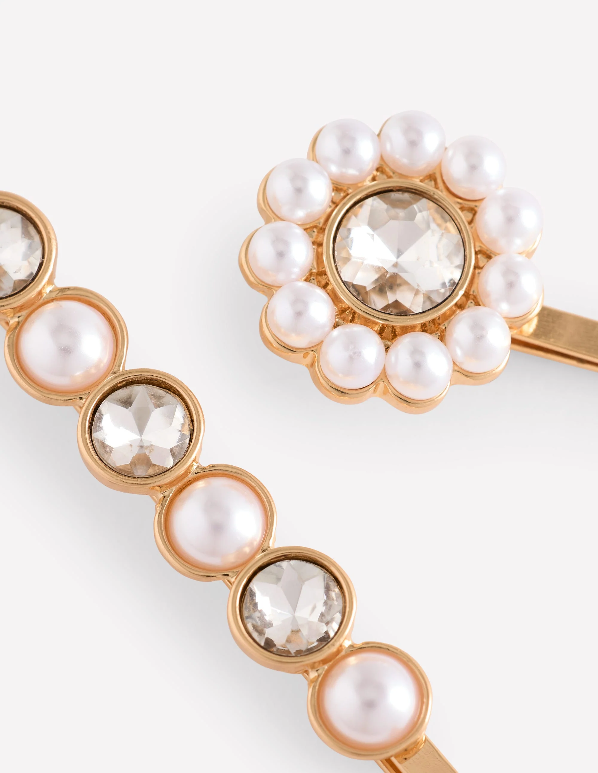 Faux Pearl Hair Slide Set-Faux Pearl - Image 3