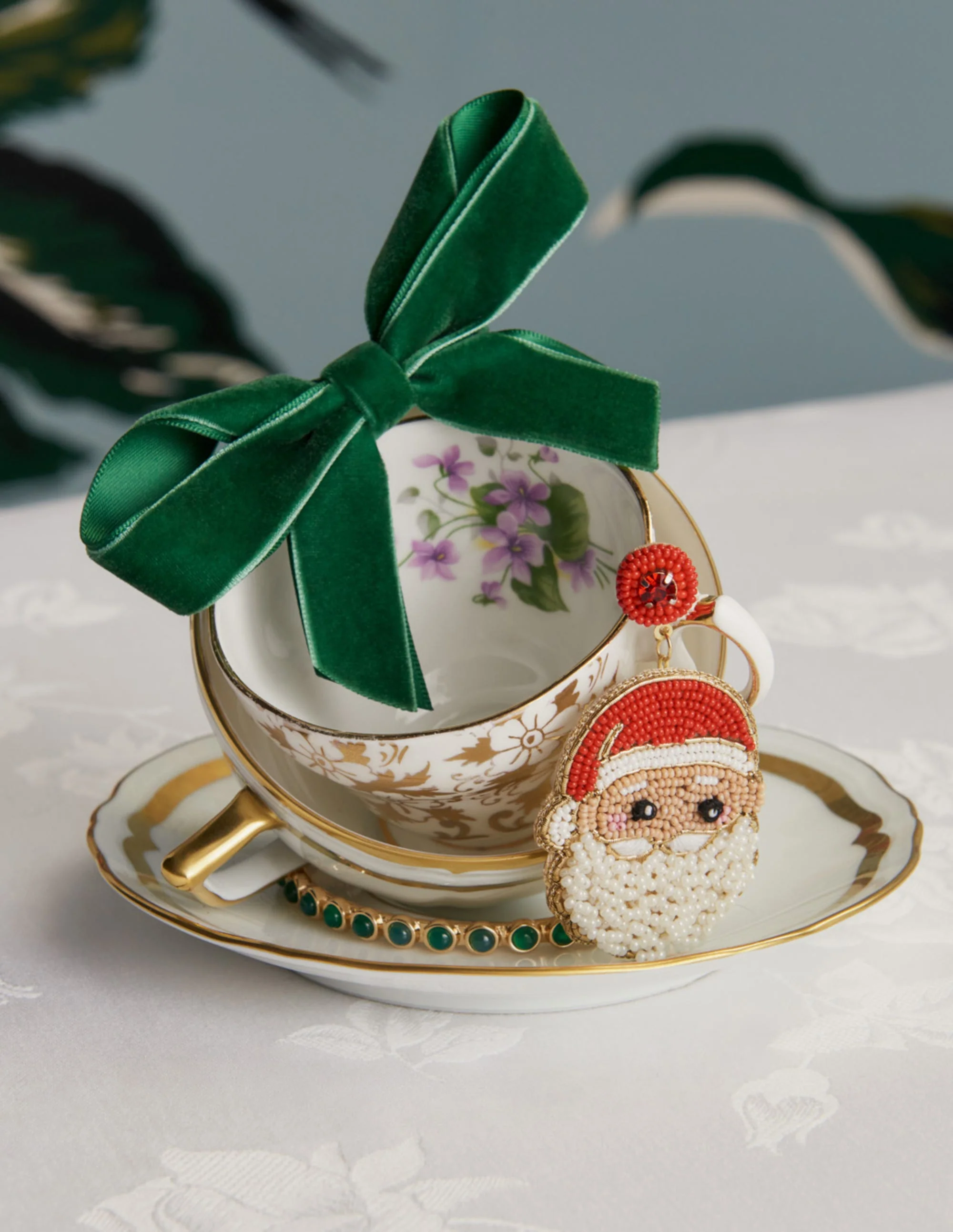 Festive Embellished Earrings-Father Christmas - Image 3