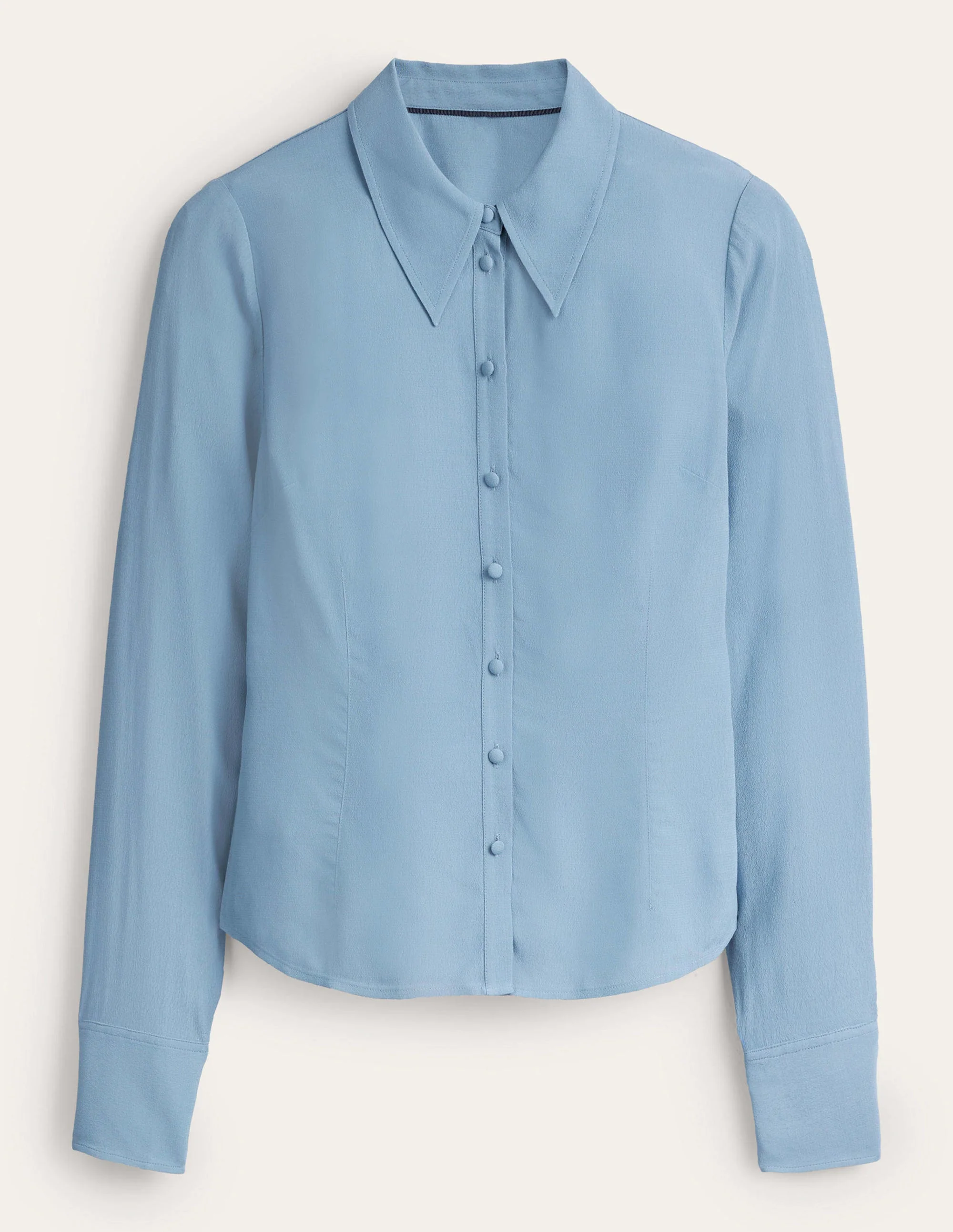 Fitted Workwear Shirt-Captains Blue - Image 6