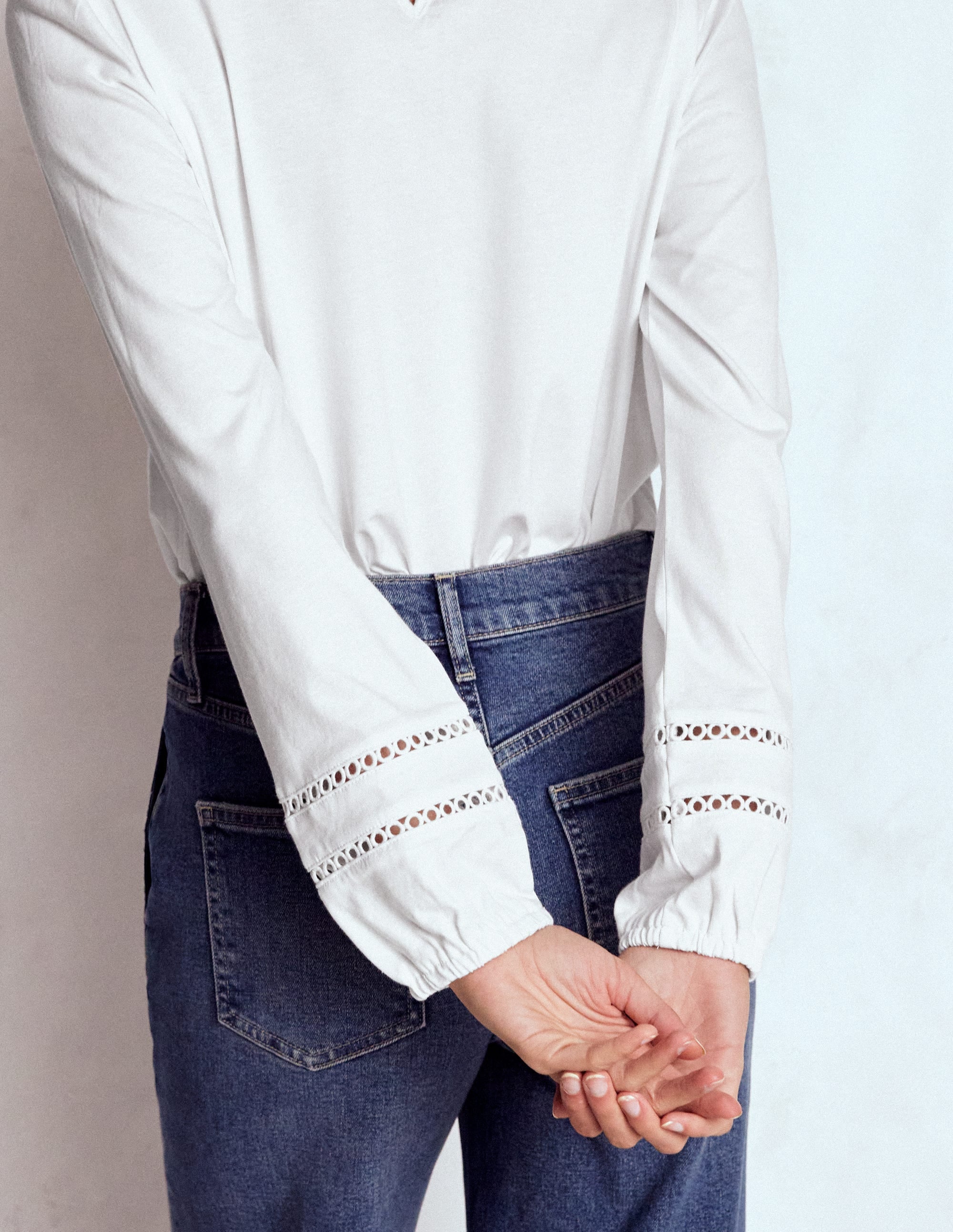 Flo Trim Detail Top-White - Image 4