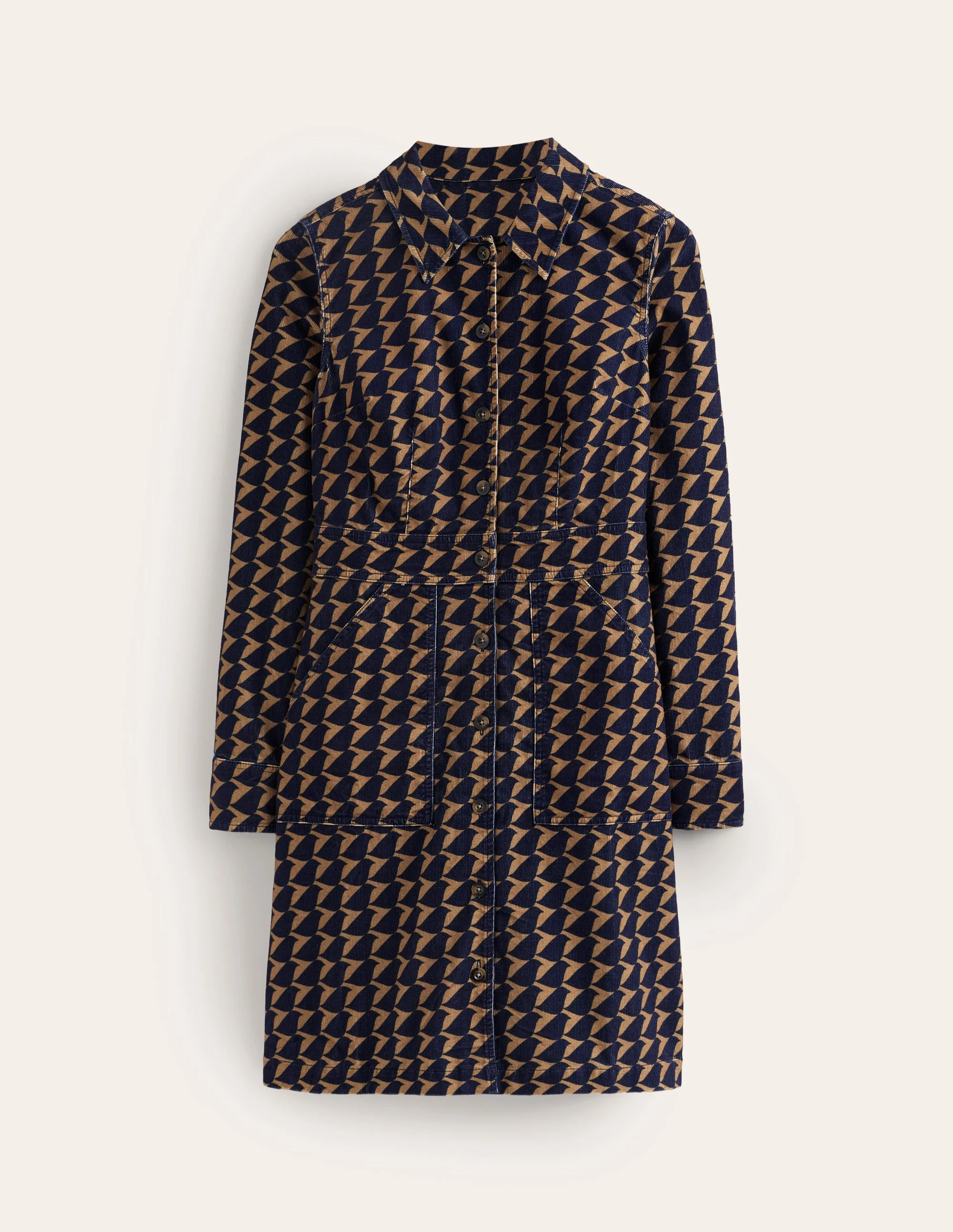 Flora Cord Shirt Dress-Rubber, Birdie - Image 5