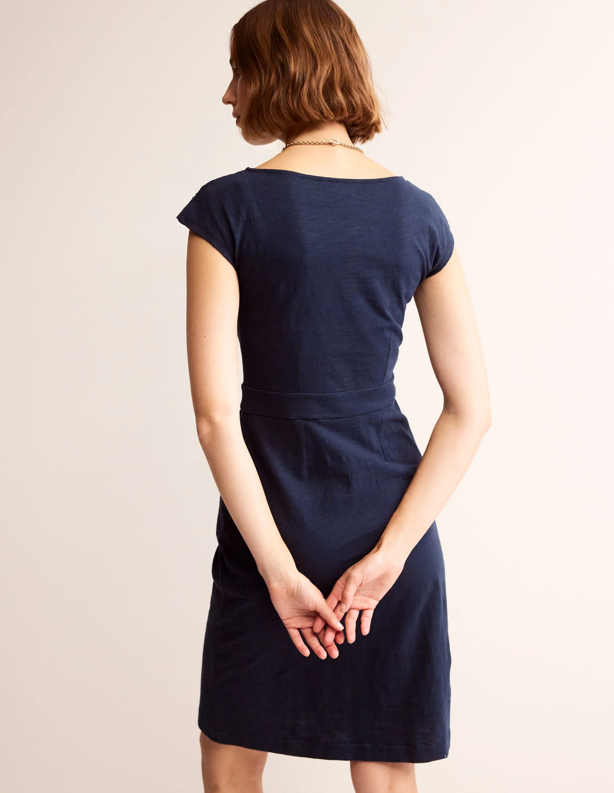 Florrie Broderie Dress-Navy - Image 3