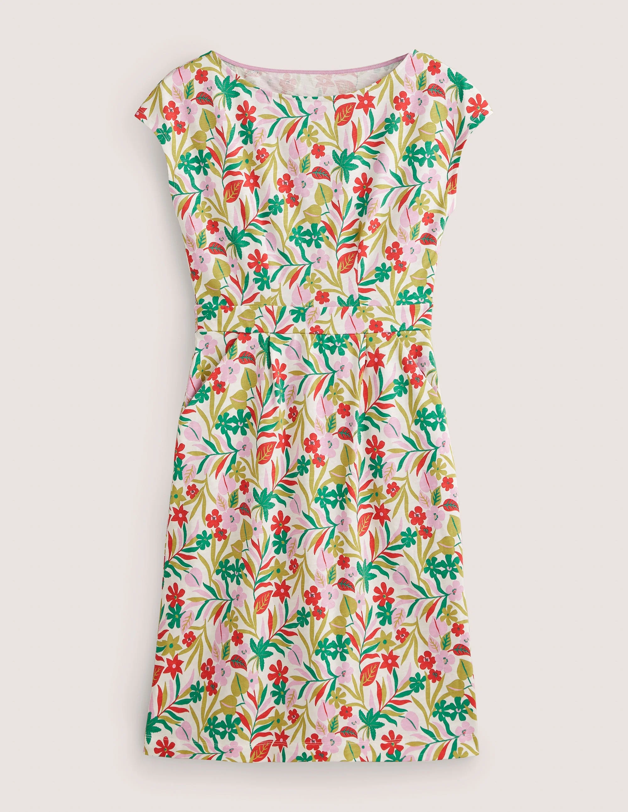 Florrie Jersey Dress-Multi, Tropic Foliage - Image 11
