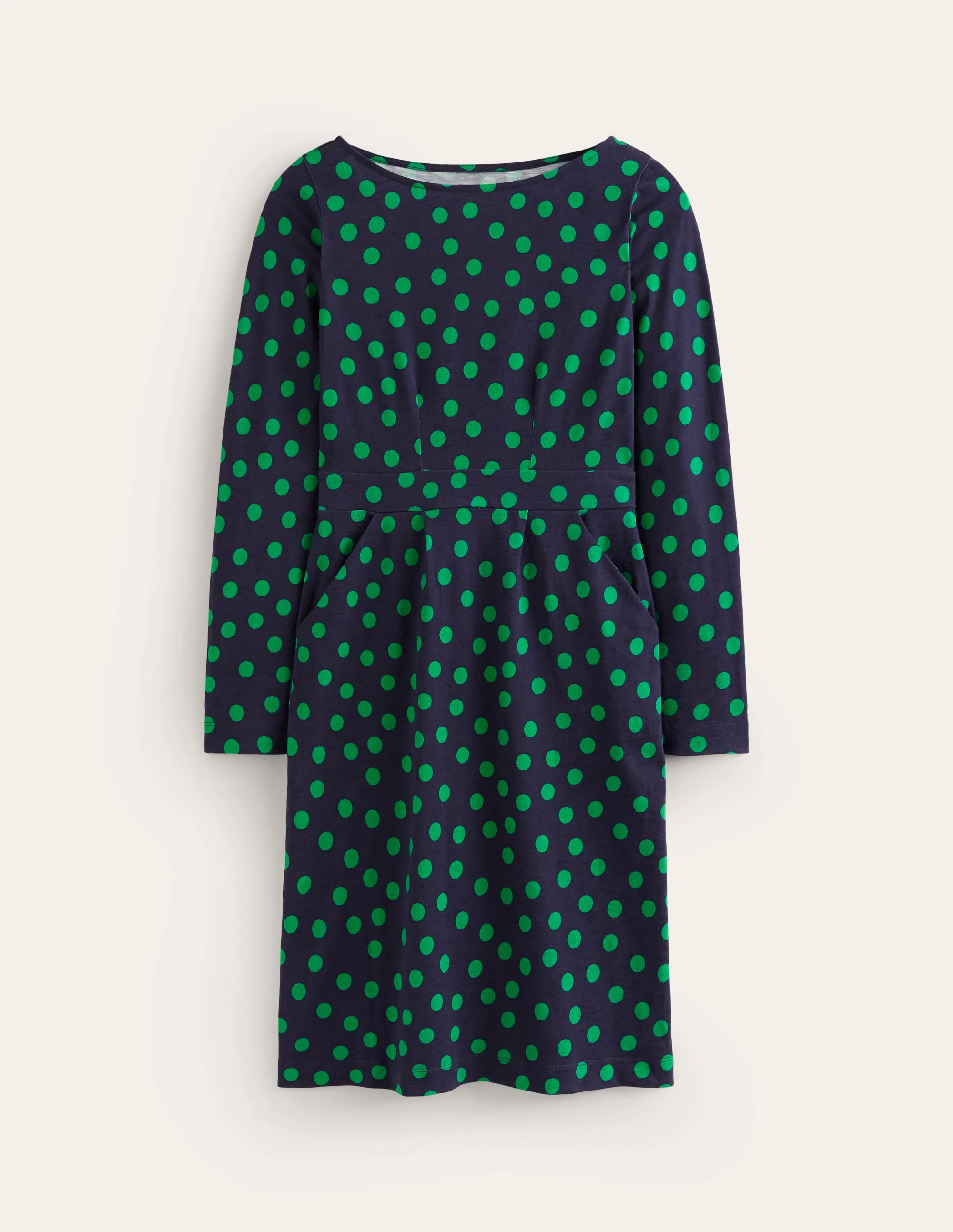 Florrie Long Sleeve Dress-Navy, Abstract Dot - Image 5