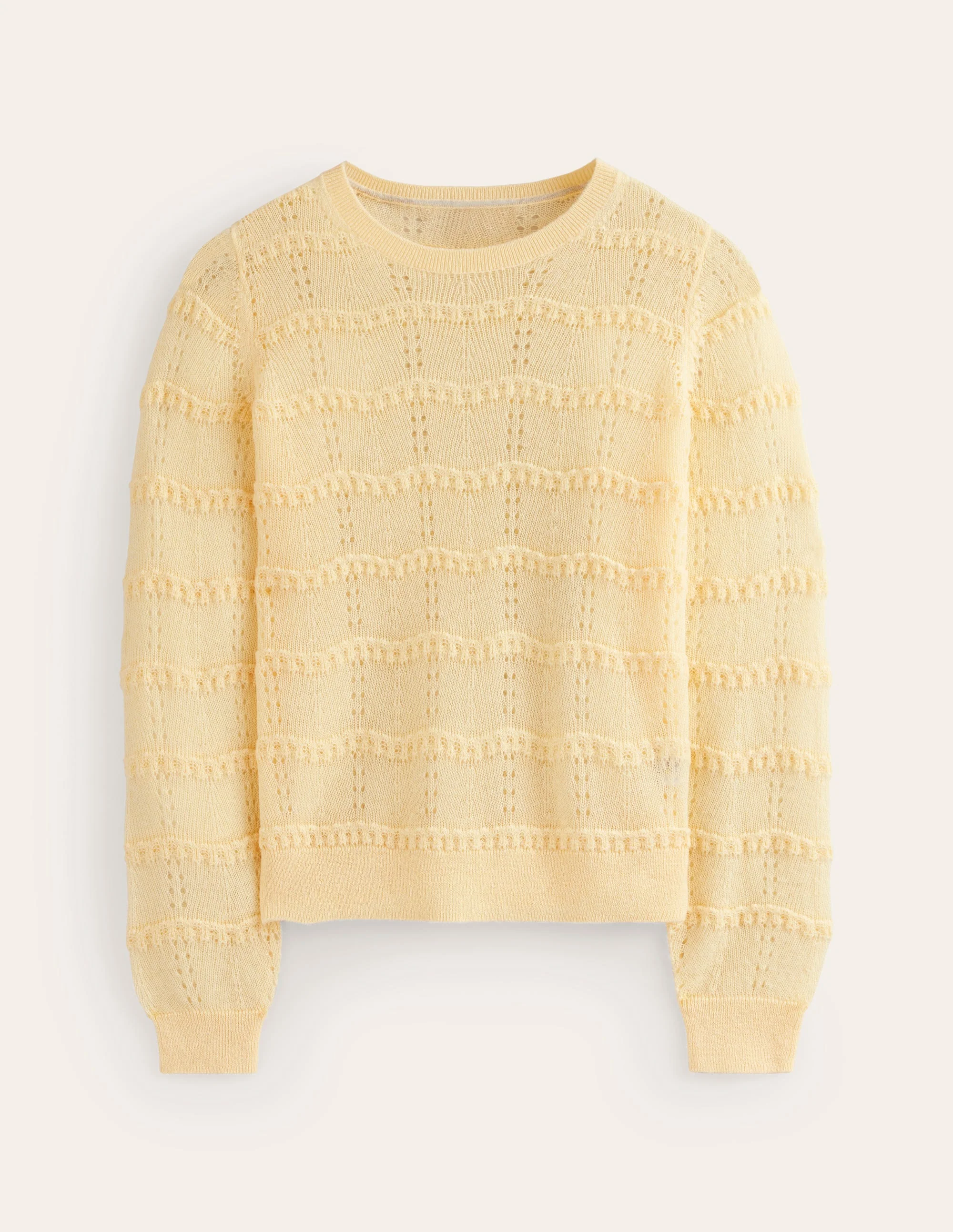Fluffy Pointelle Sweater-Pear - Image 5