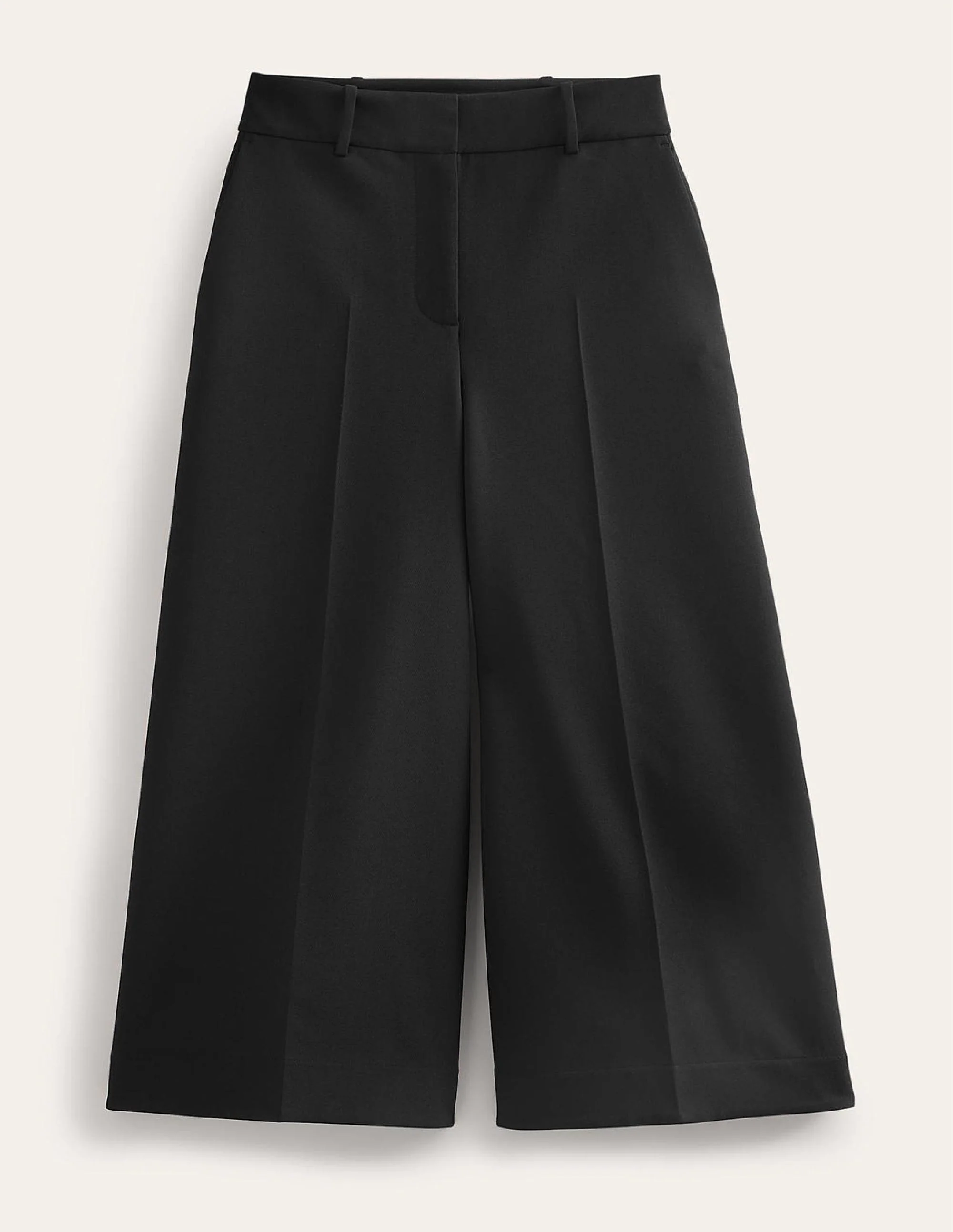 Fluid Wide-Leg Culottes-Black - Image 6