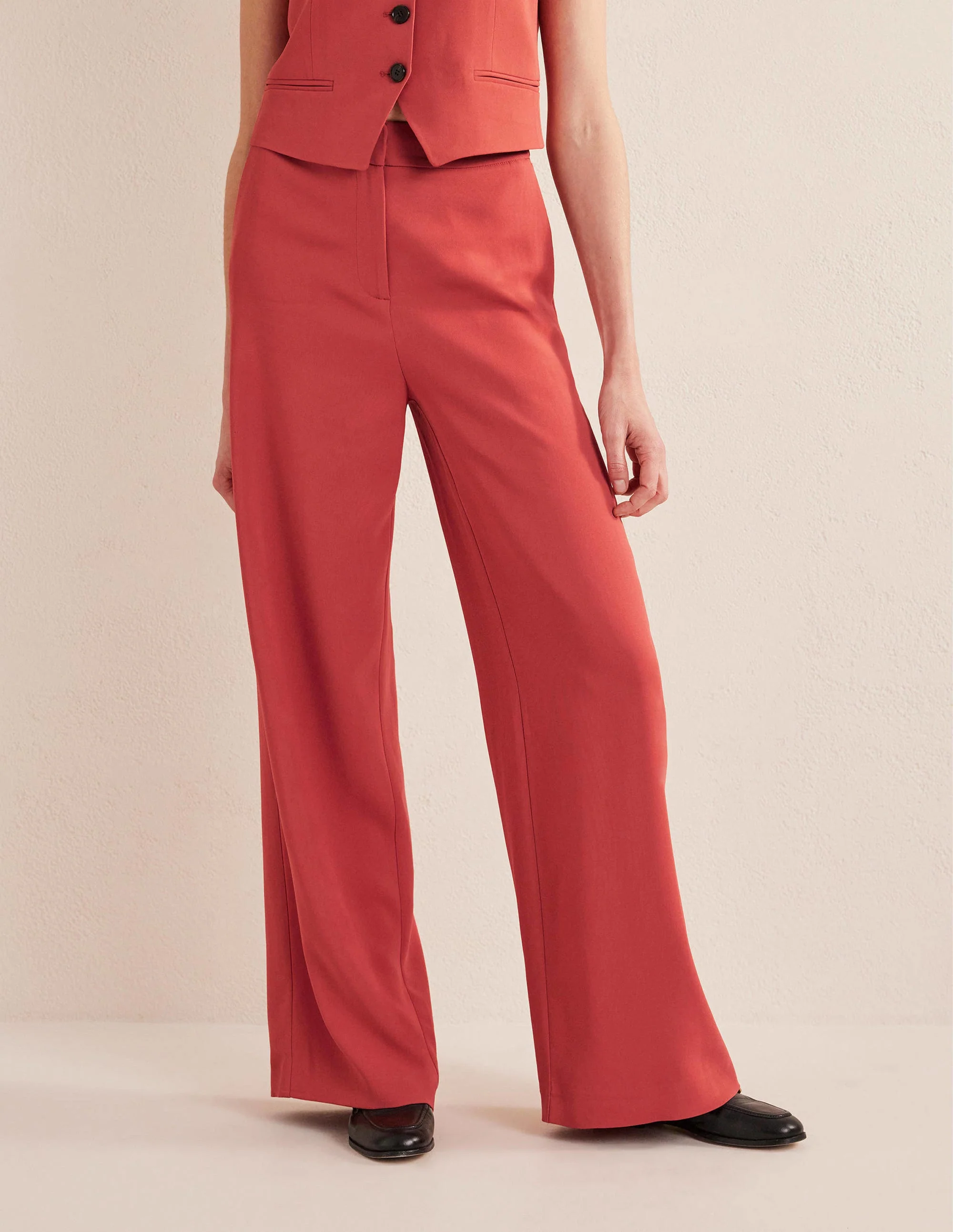 Fluid Wide Leg Pants-Fox - Image 4