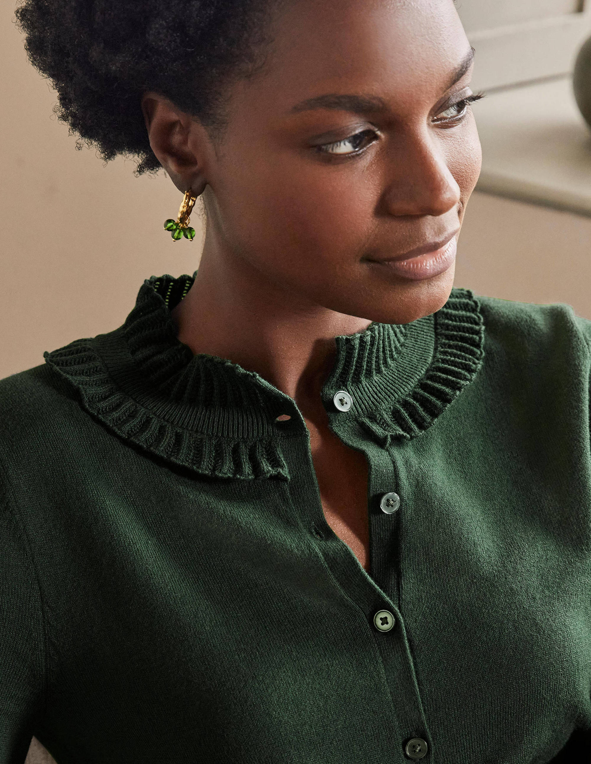 Frederica Pointelle Cardigan-Midnight Garden - Image 2