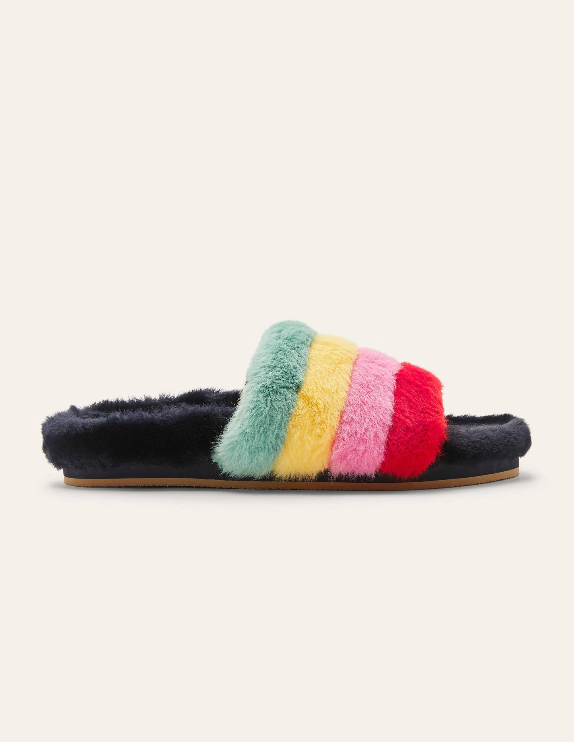 Fur Slider Slippers-Multi - Image 3